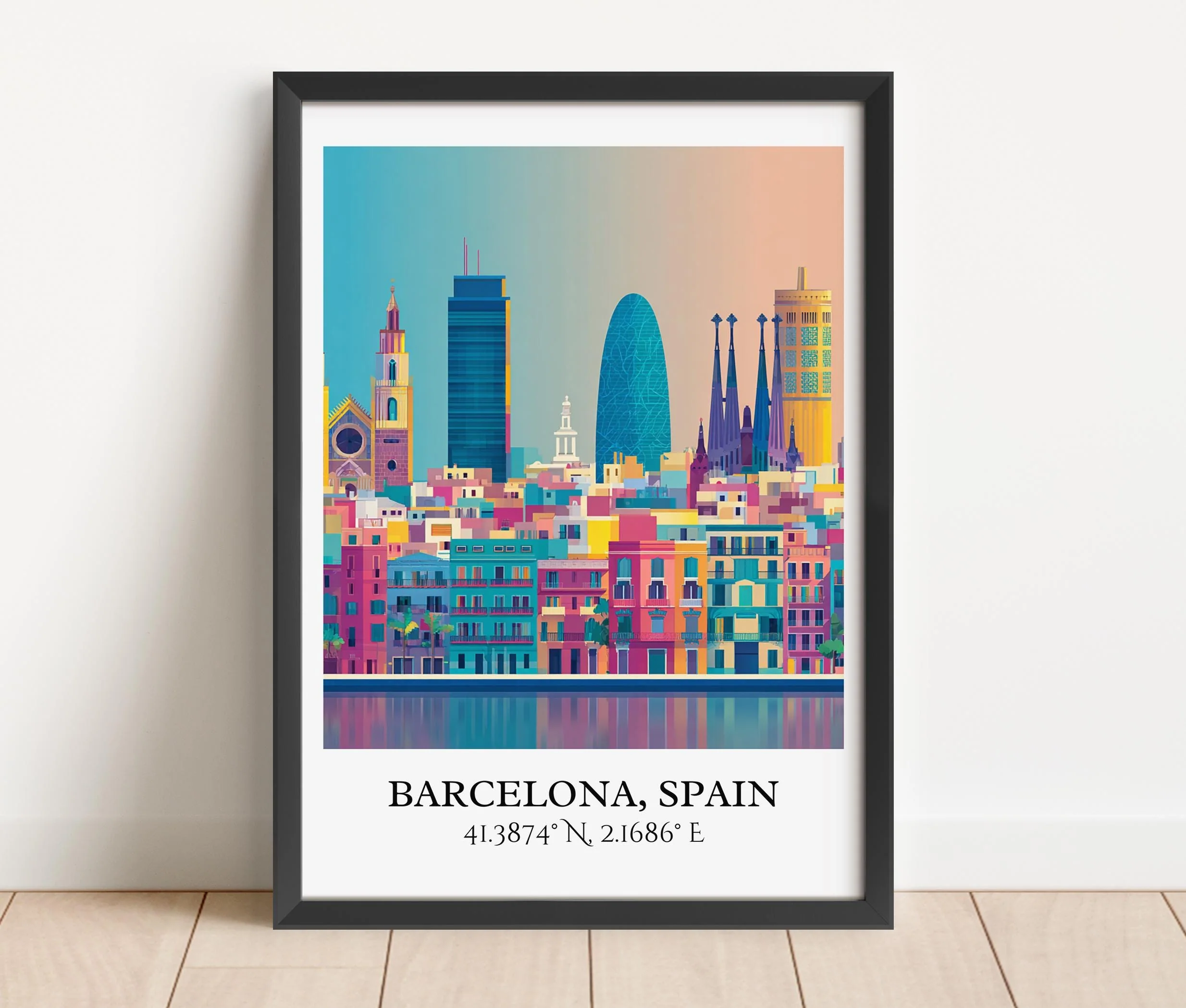 Barcelona, Spain – Watercolor Art Print - Image 3
