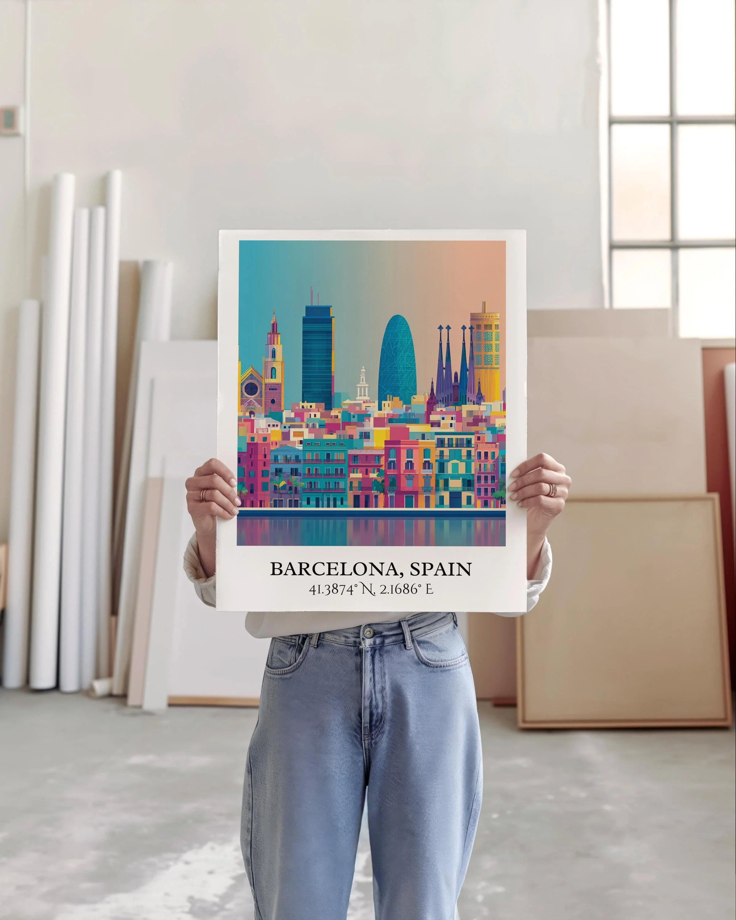 Barcelona, Spain – Watercolor Art Print - Image 4