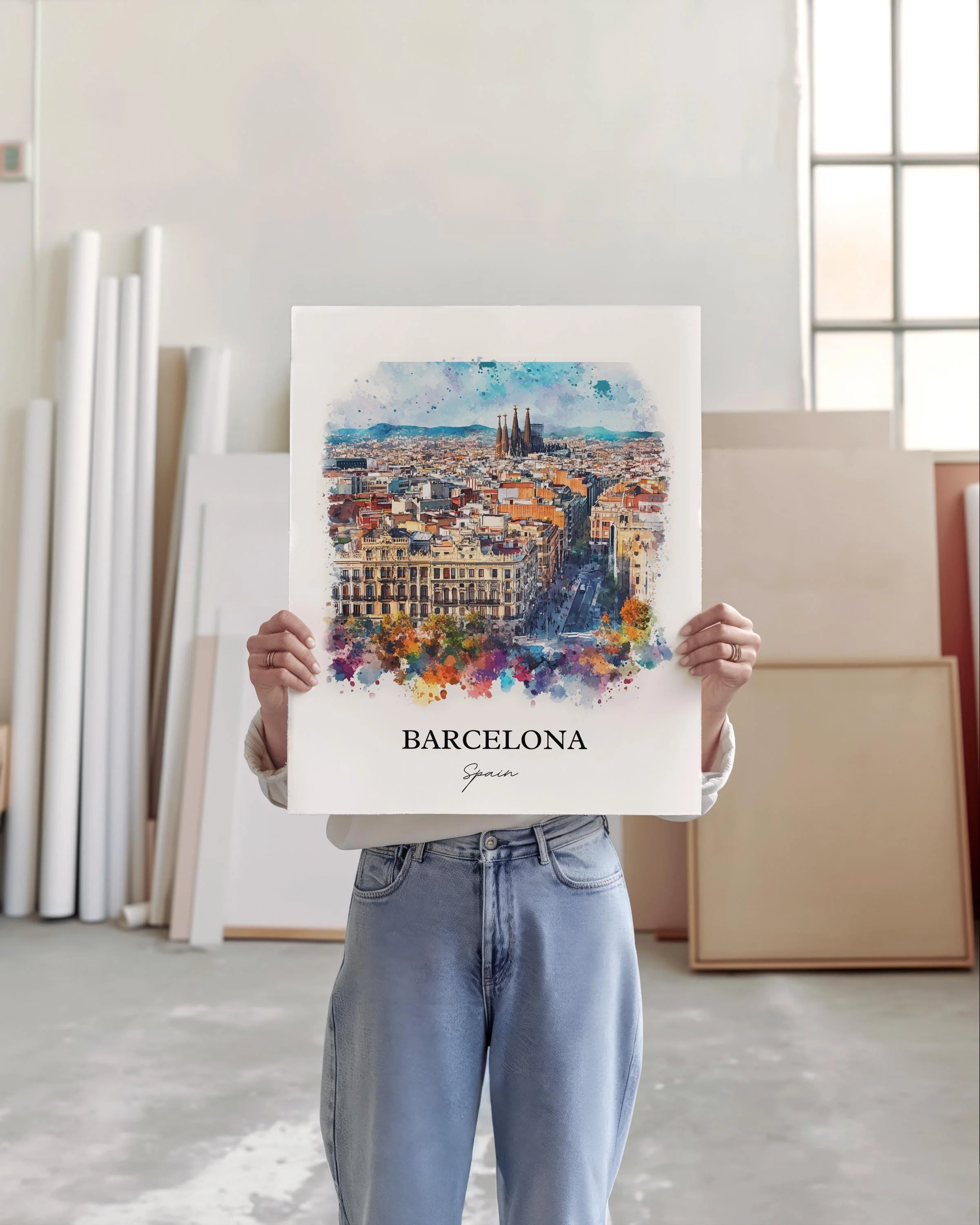 Barcelona, Spain – Watercolor Art Print - Image 5