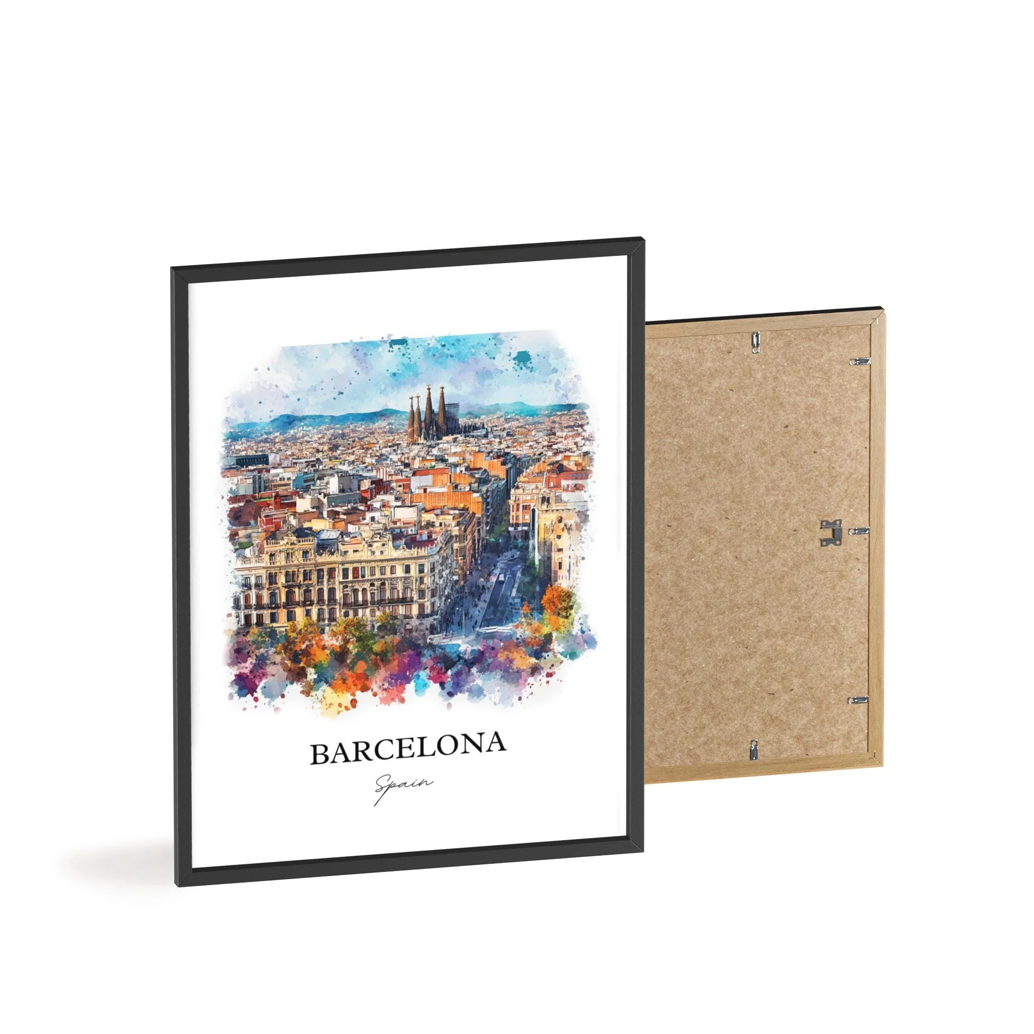 Barcelona, Spain – Watercolor Art Print - Image 8