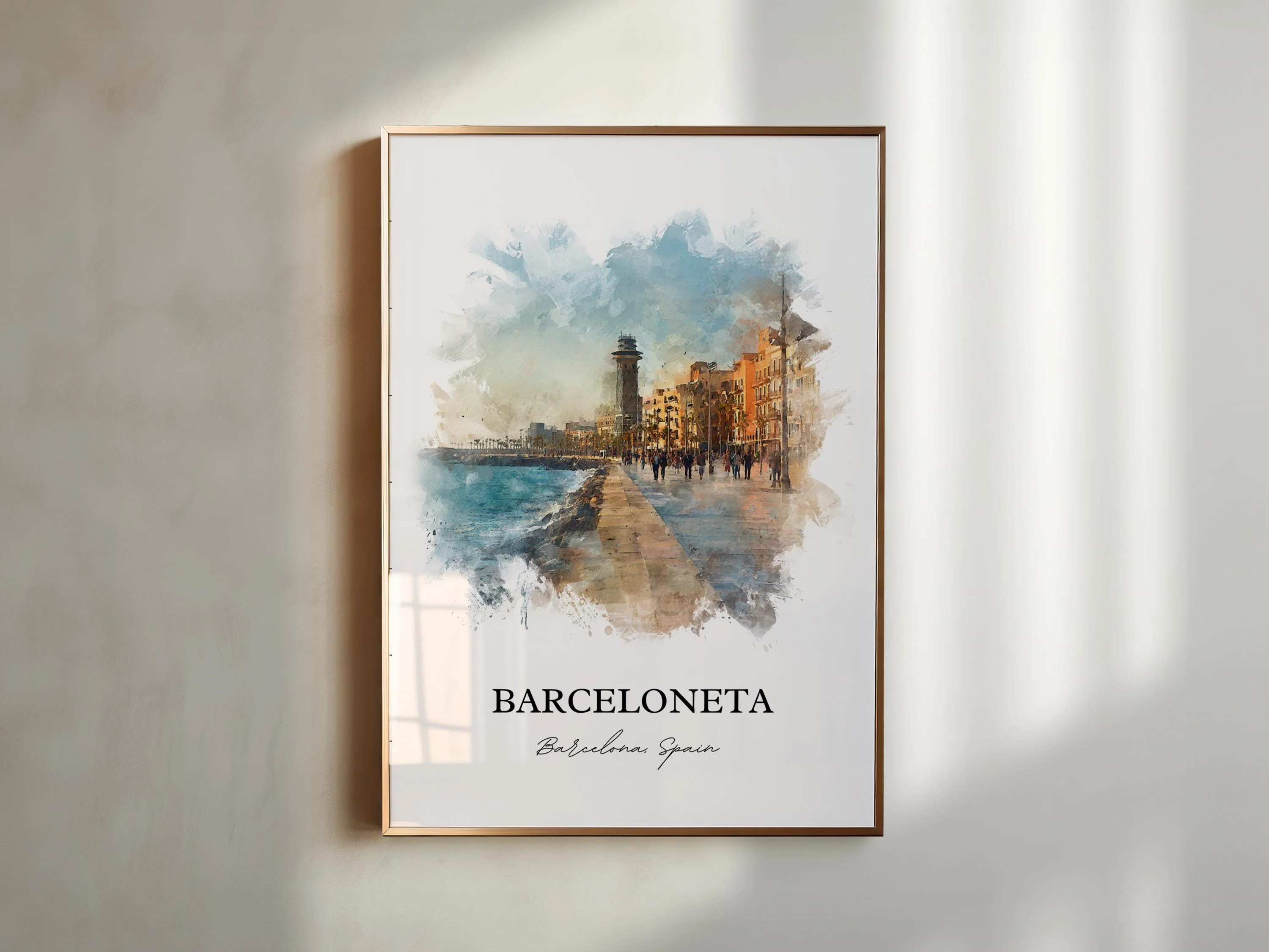 Barceloneta, Spain – Watercolor Art Print - Image 10