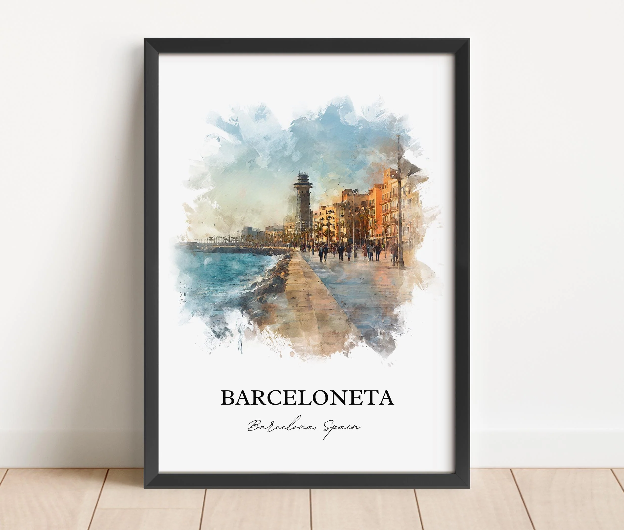 Barceloneta, Spain – Watercolor Art Print - Image 4