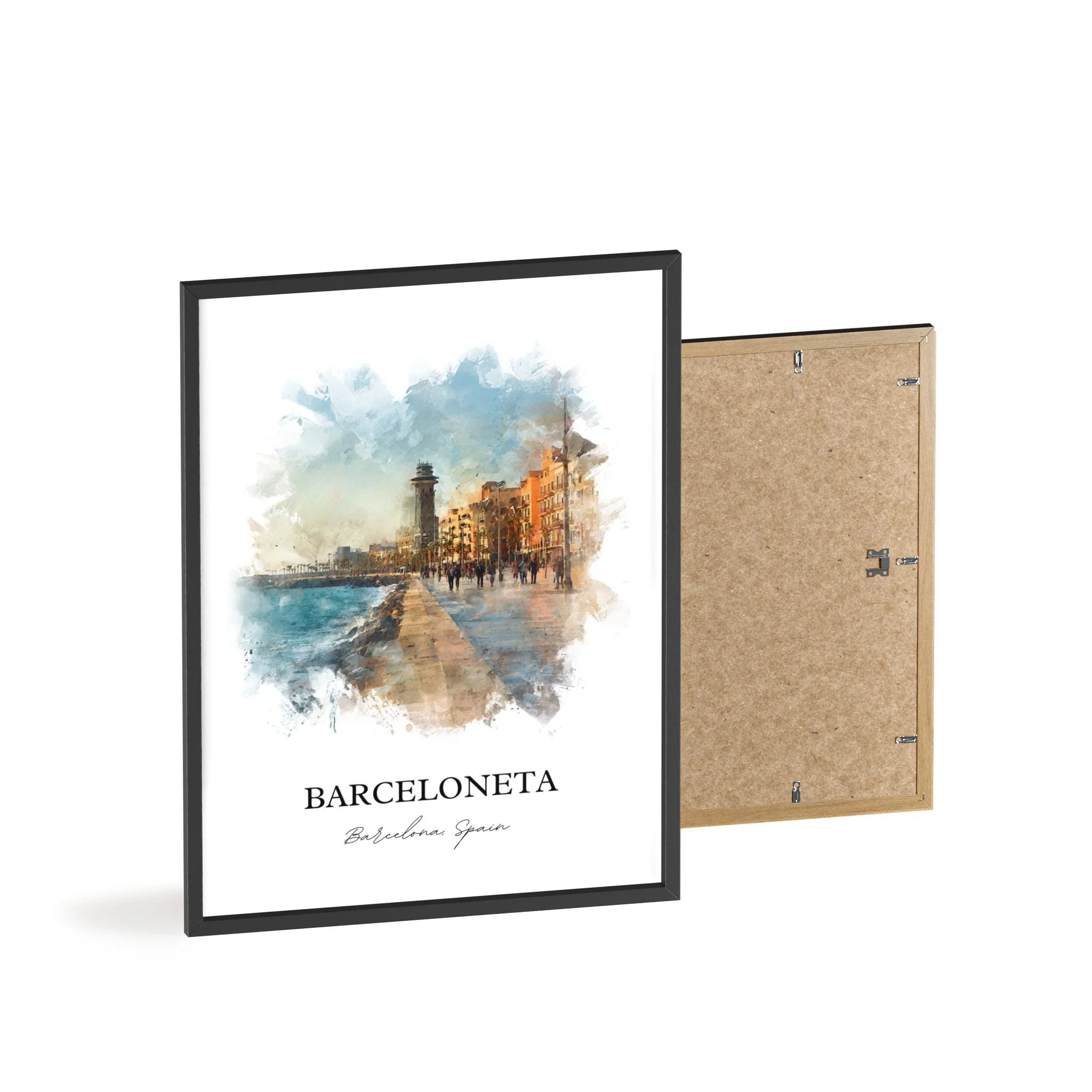 Barceloneta, Spain – Watercolor Art Print - Image 9