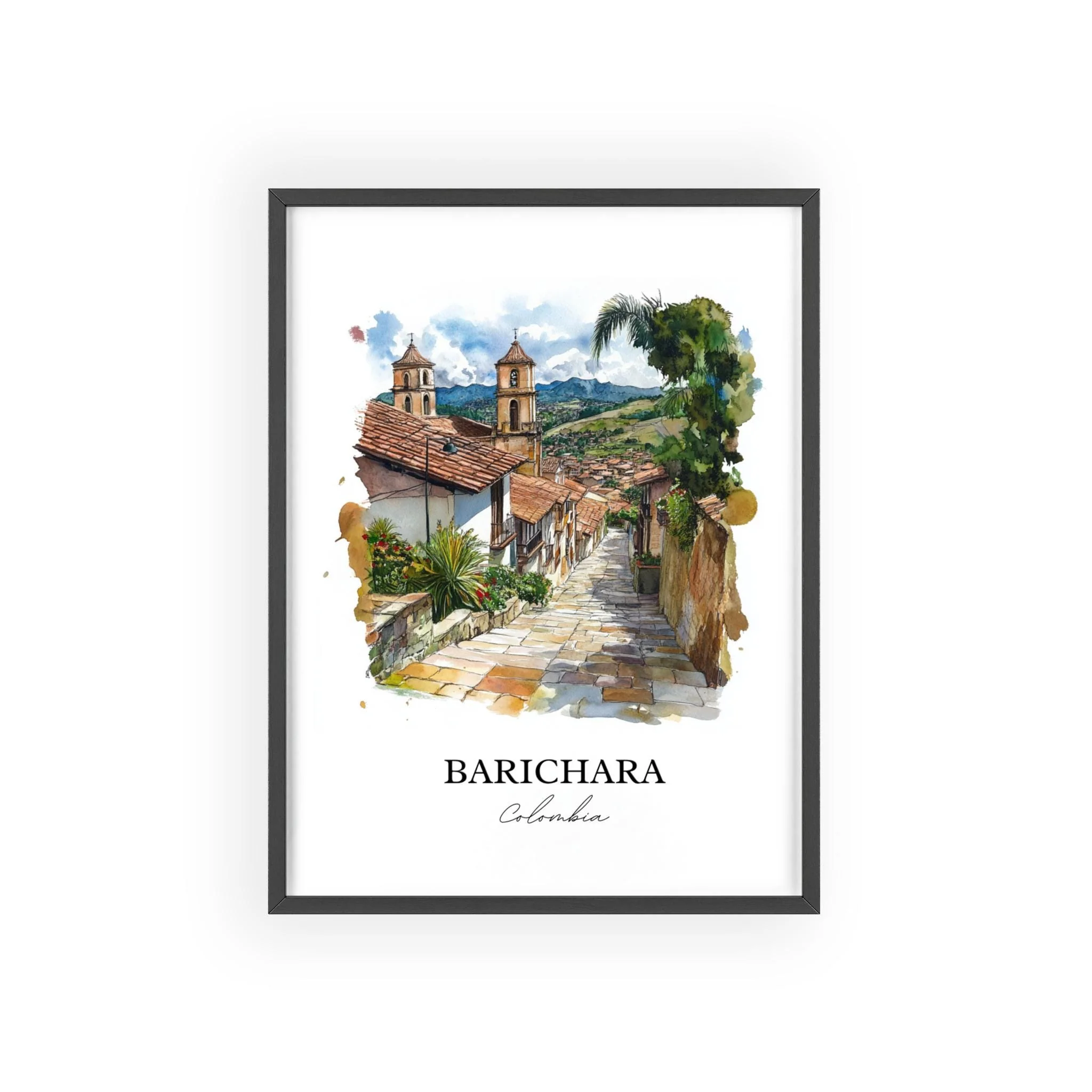 Barichara, Colombia – Watercolor Art Print - Image 7