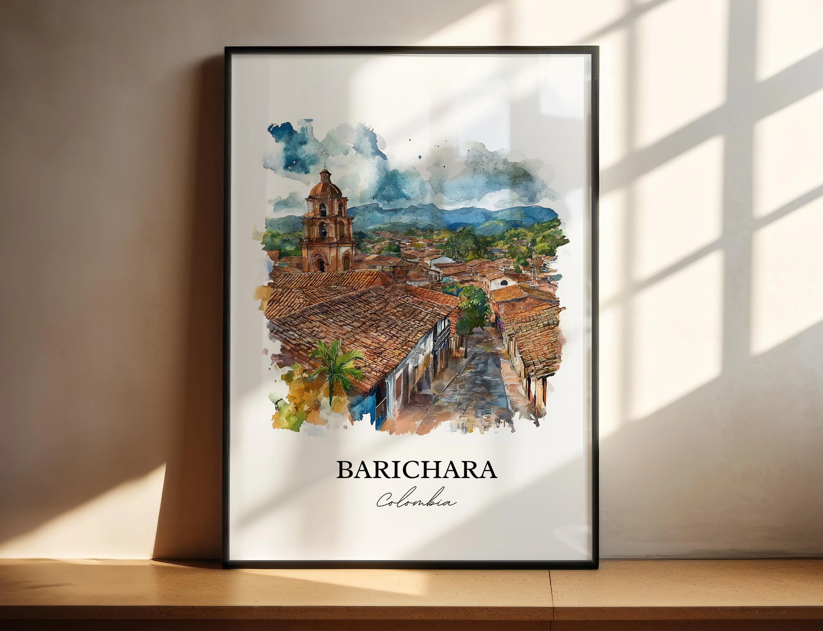 Barichara, Colombia – Watercolor Art Print