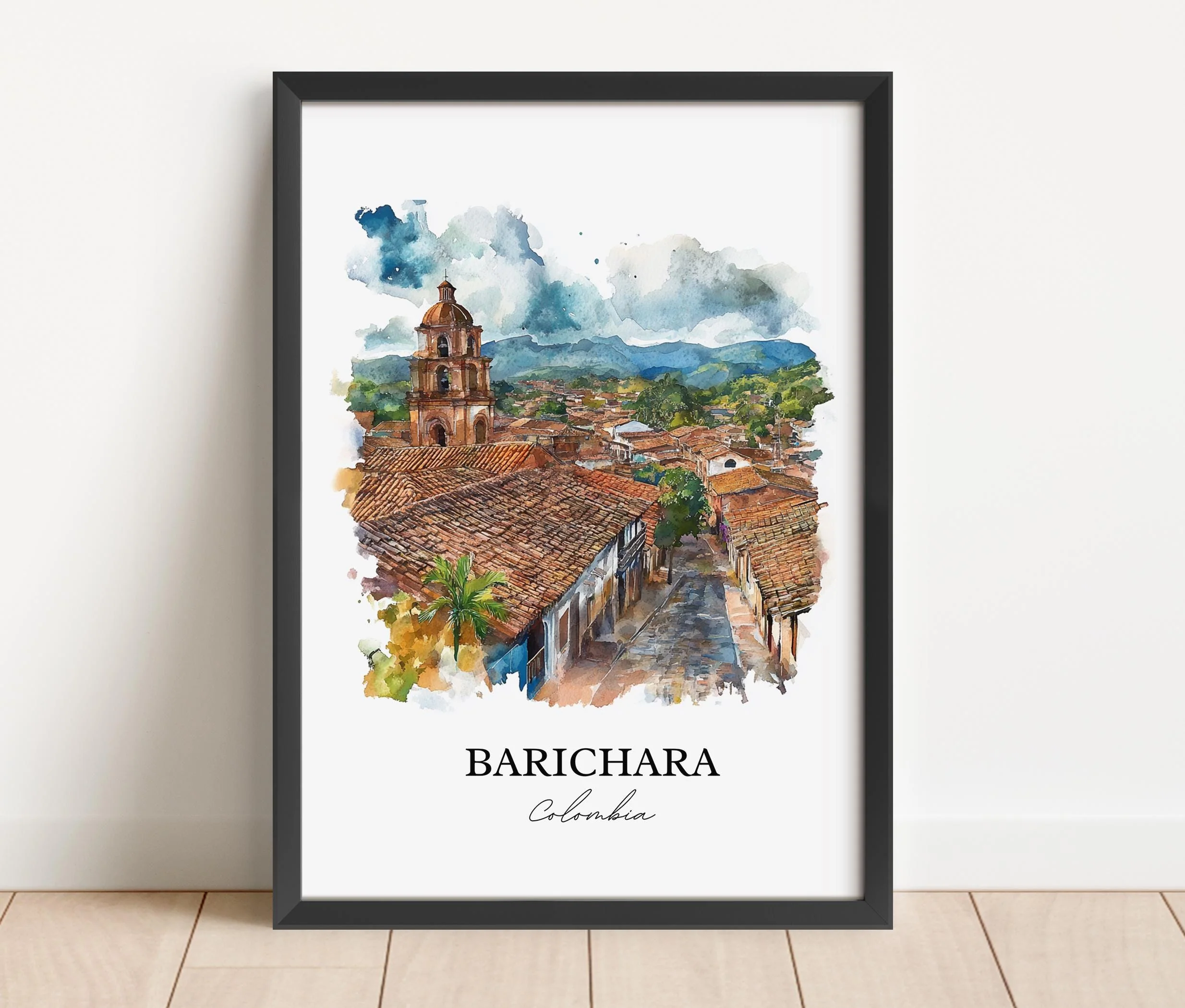 Barichara, Colombia – Watercolor Art Print - Image 6