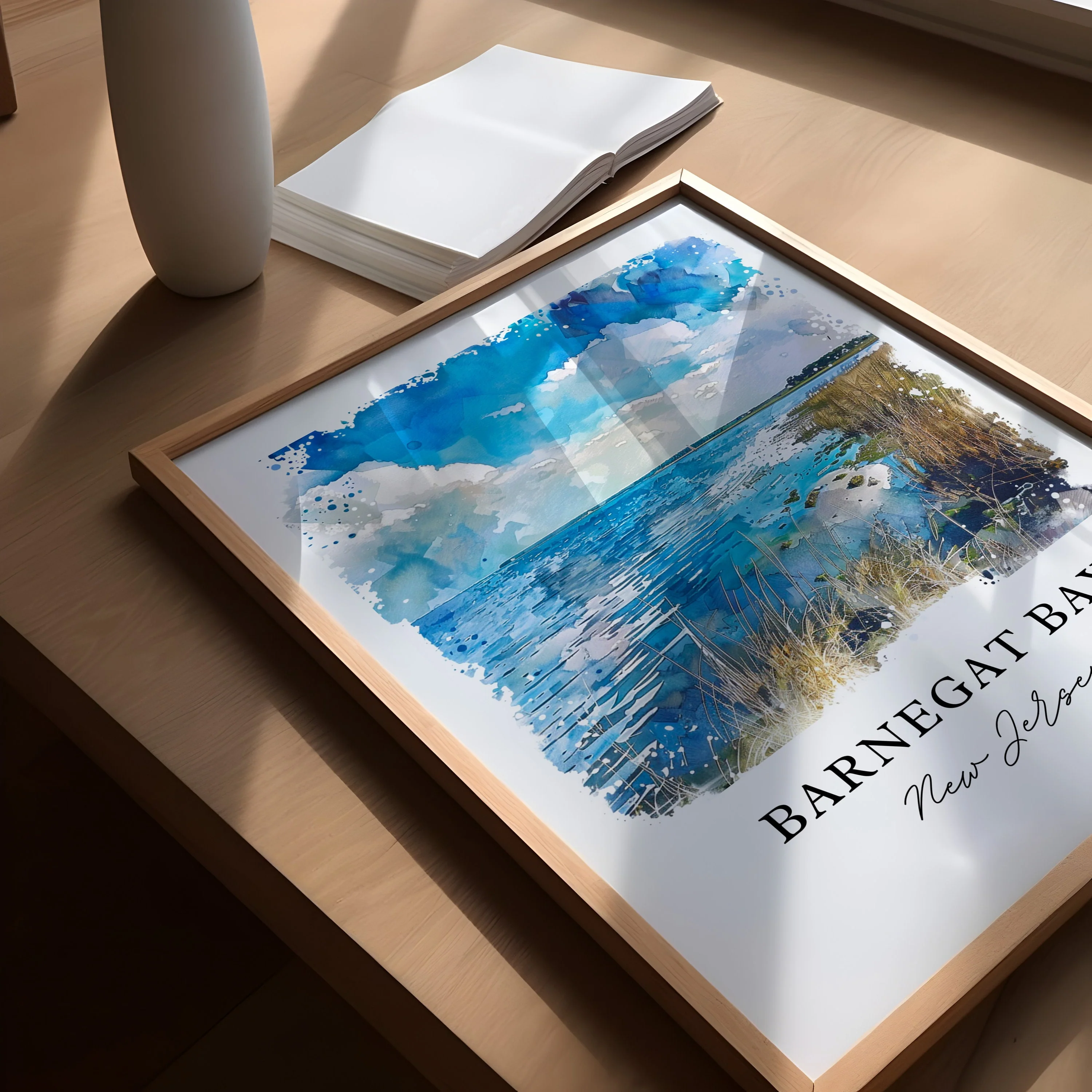 Barnegat Bay, New Jersey – Watercolor Art Print - Image 3
