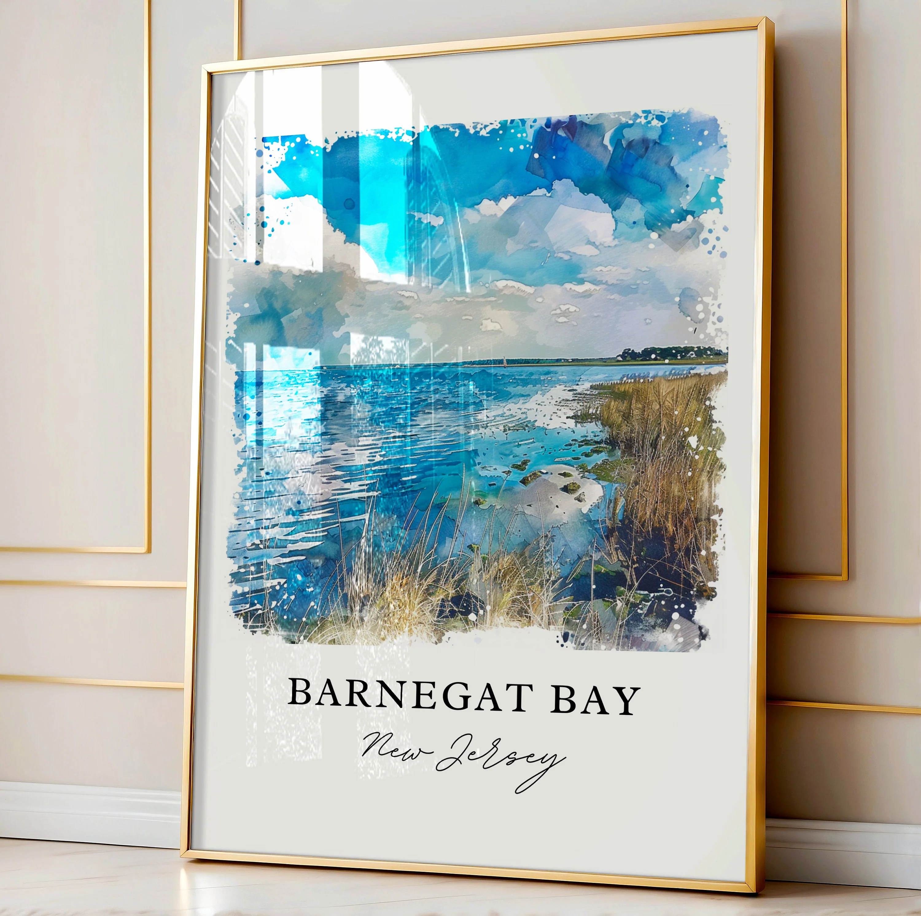 Barnegat Bay, New Jersey – Watercolor Art Print - Image 4