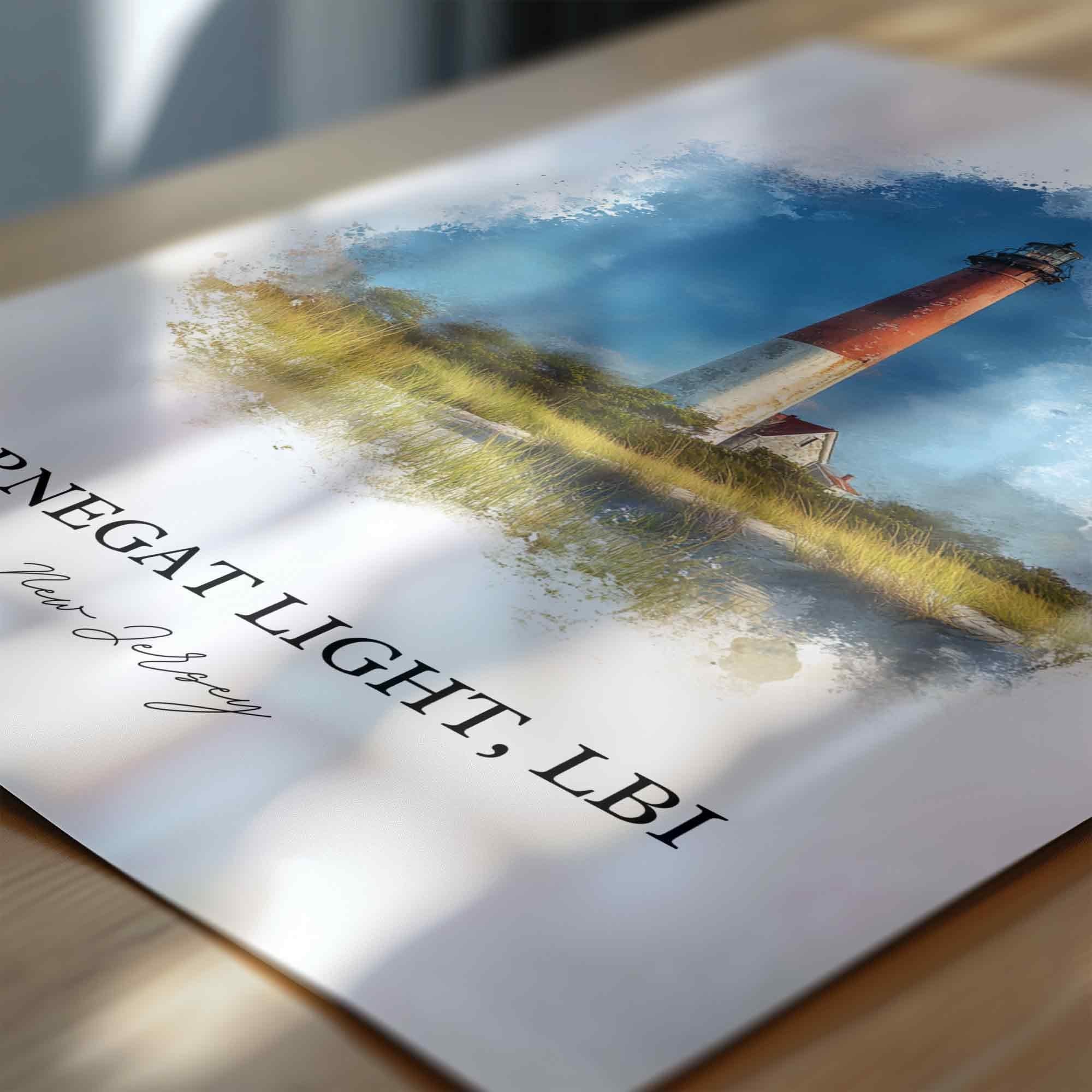 Barnegat Light, New Jersey – Watercolor Art Print - Image 2