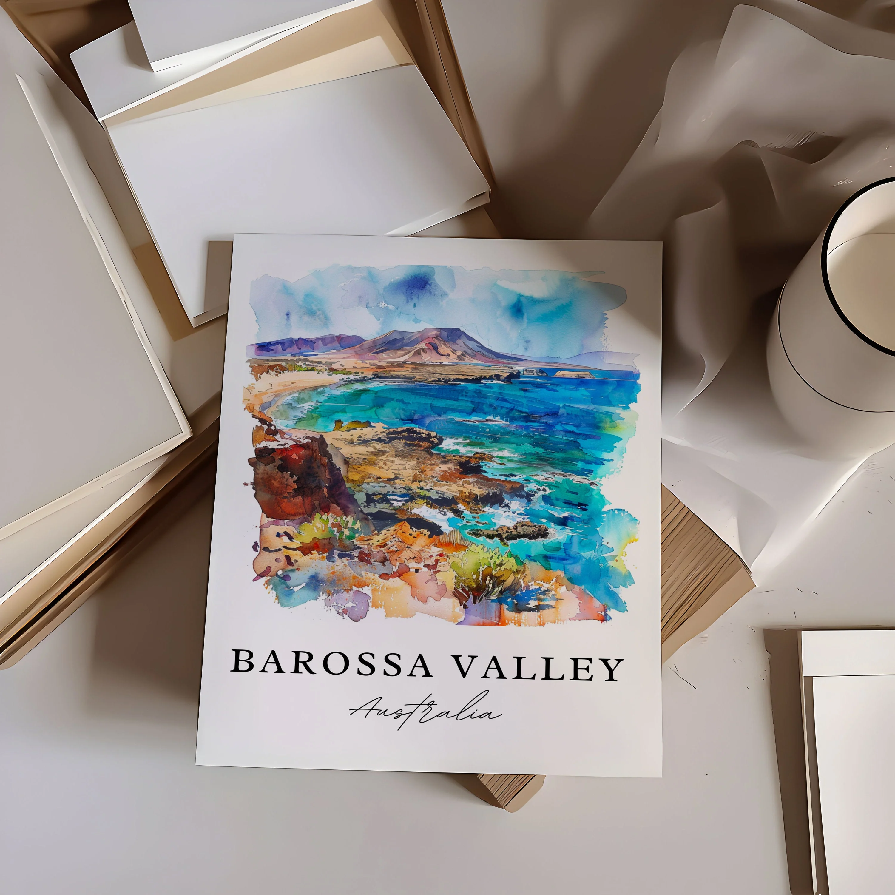 Barossa Valley, Australia – Watercolor Art Print - Image 2