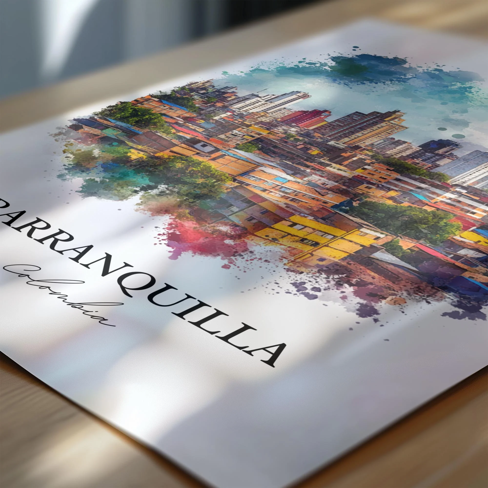 Barranquilla, Colombia – Watercolor Art Print - Image 2