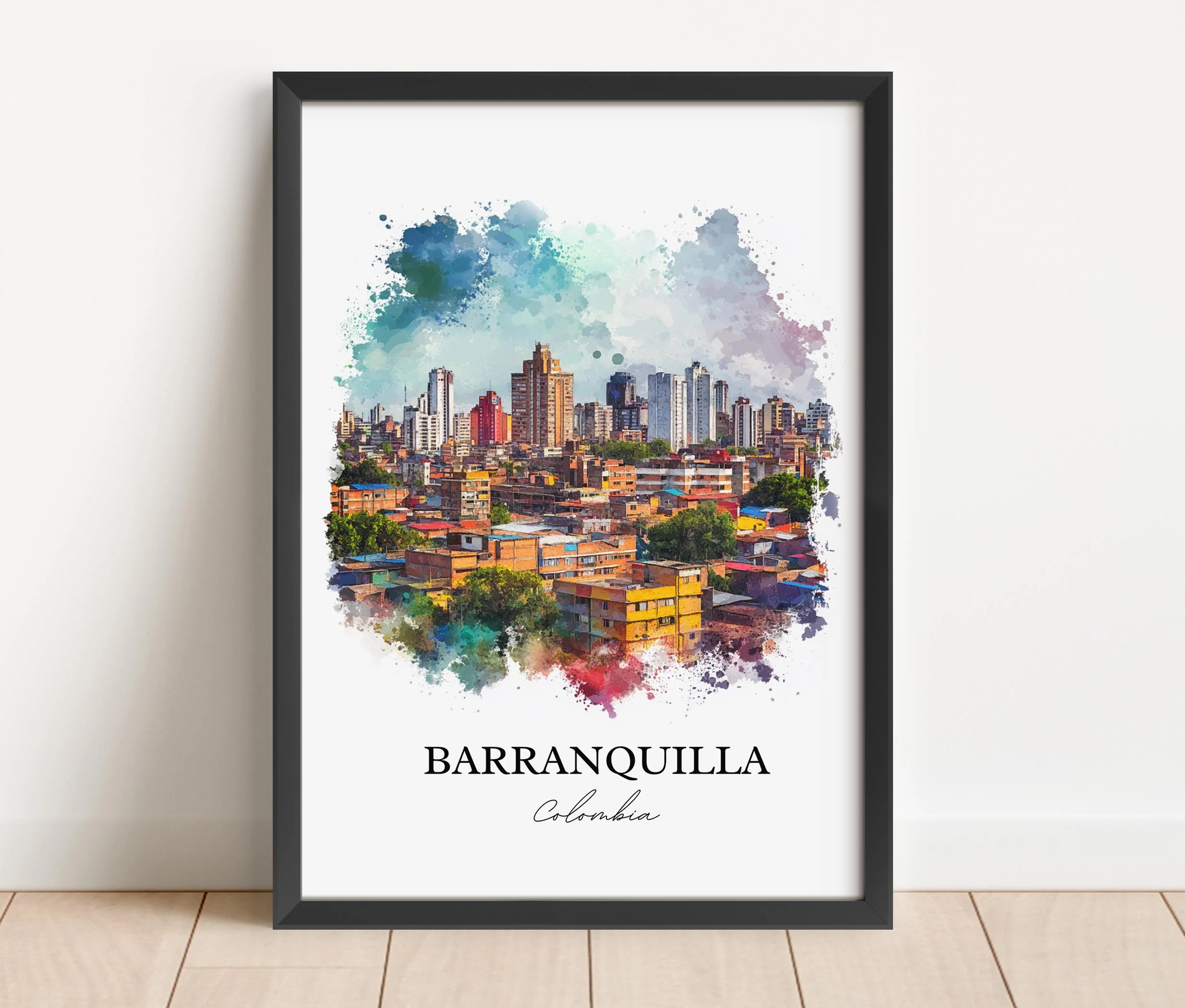 Barranquilla, Colombia – Watercolor Art Print - Image 3