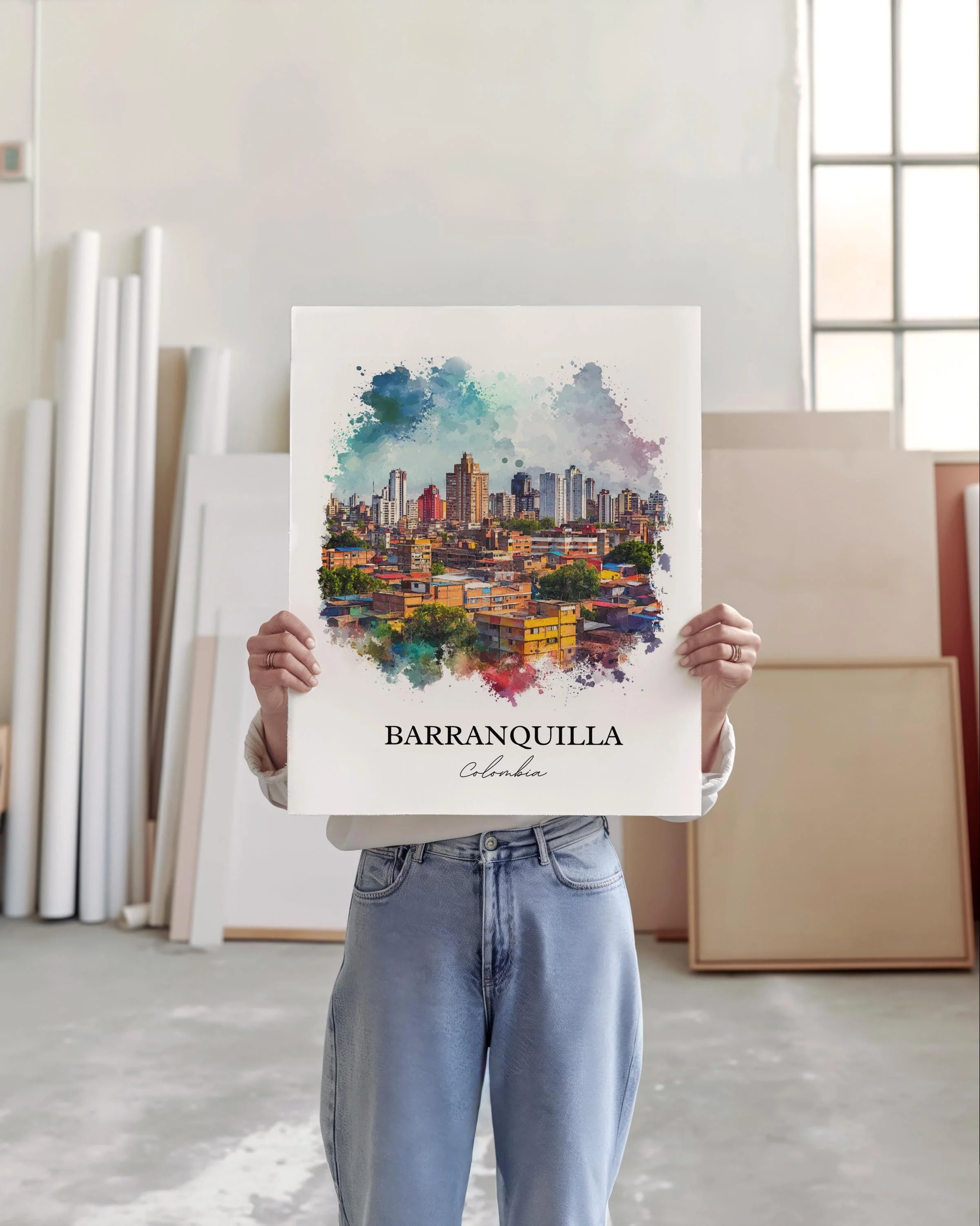Barranquilla, Colombia – Watercolor Art Print - Image 5
