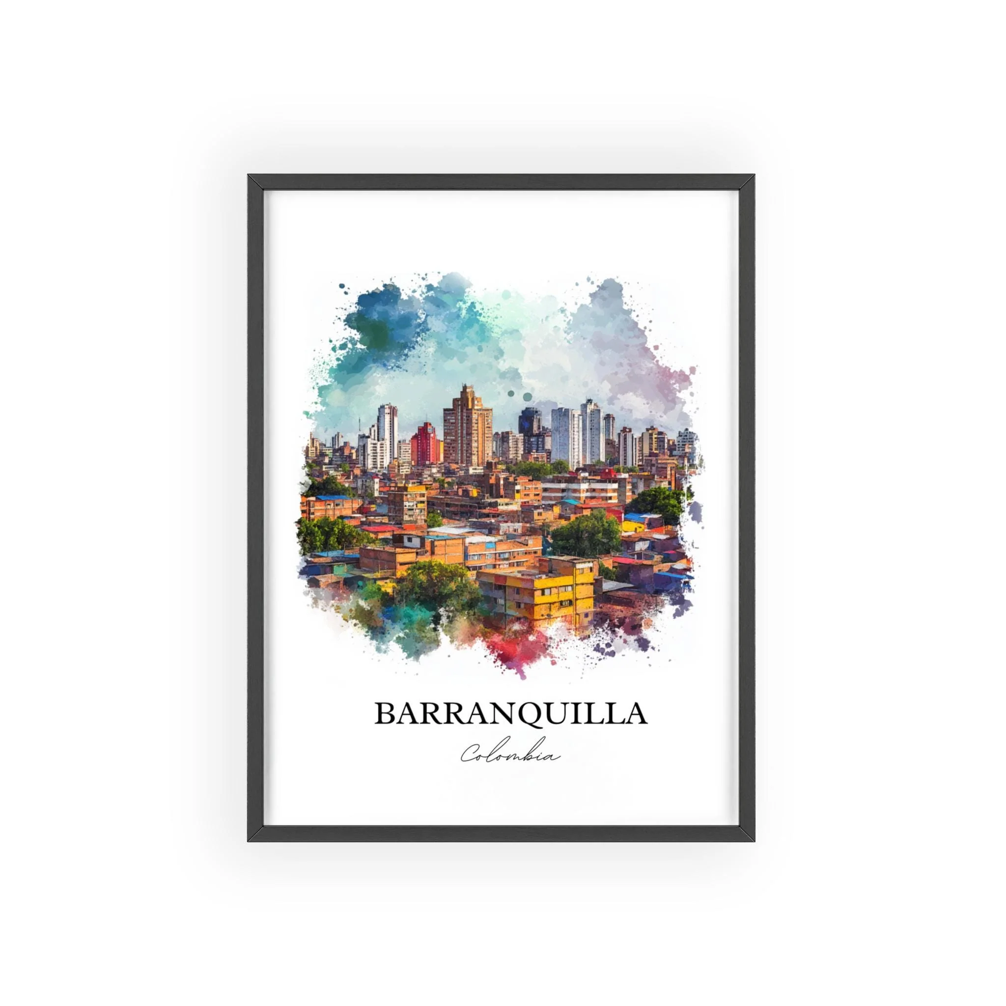 Barranquilla, Colombia – Watercolor Art Print - Image 7