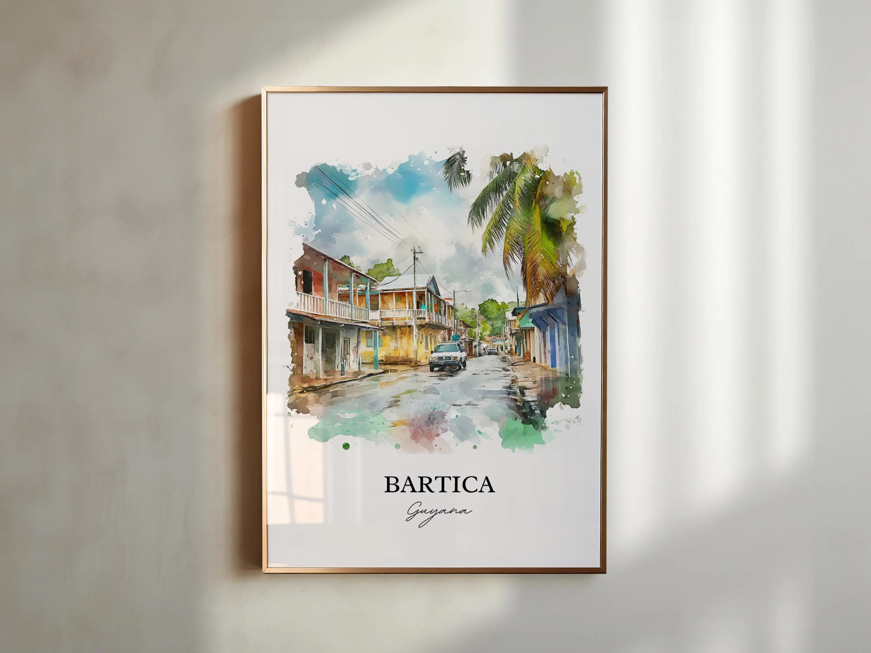 Bartica, Guyana – Watercolor Art Print - Image 3