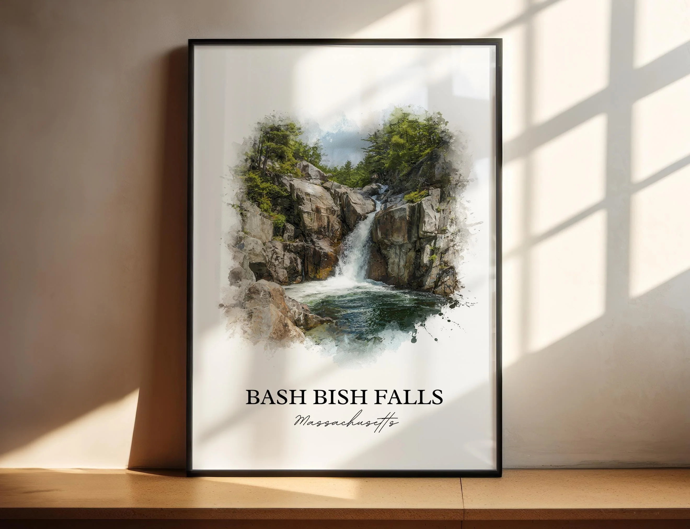 Bash Bish Falls, USA – Watercolor Art Print