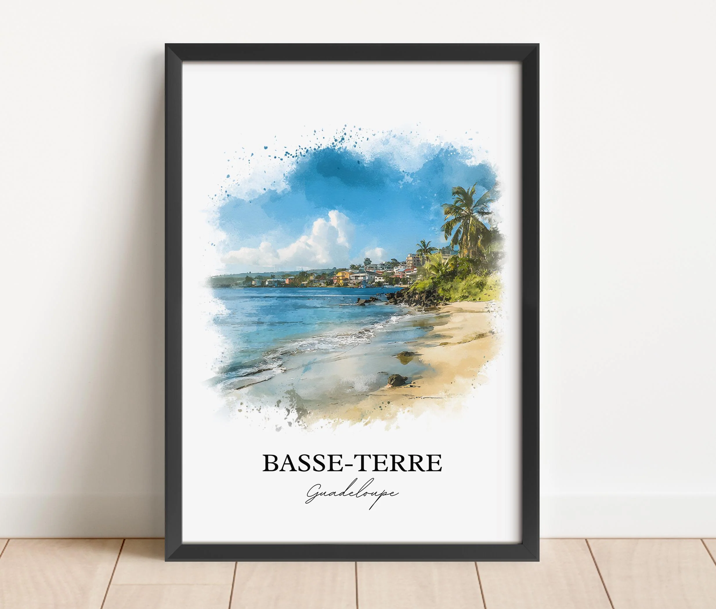 Basse-Terre, Guadeloupe – Watercolor Art Print - Image 6