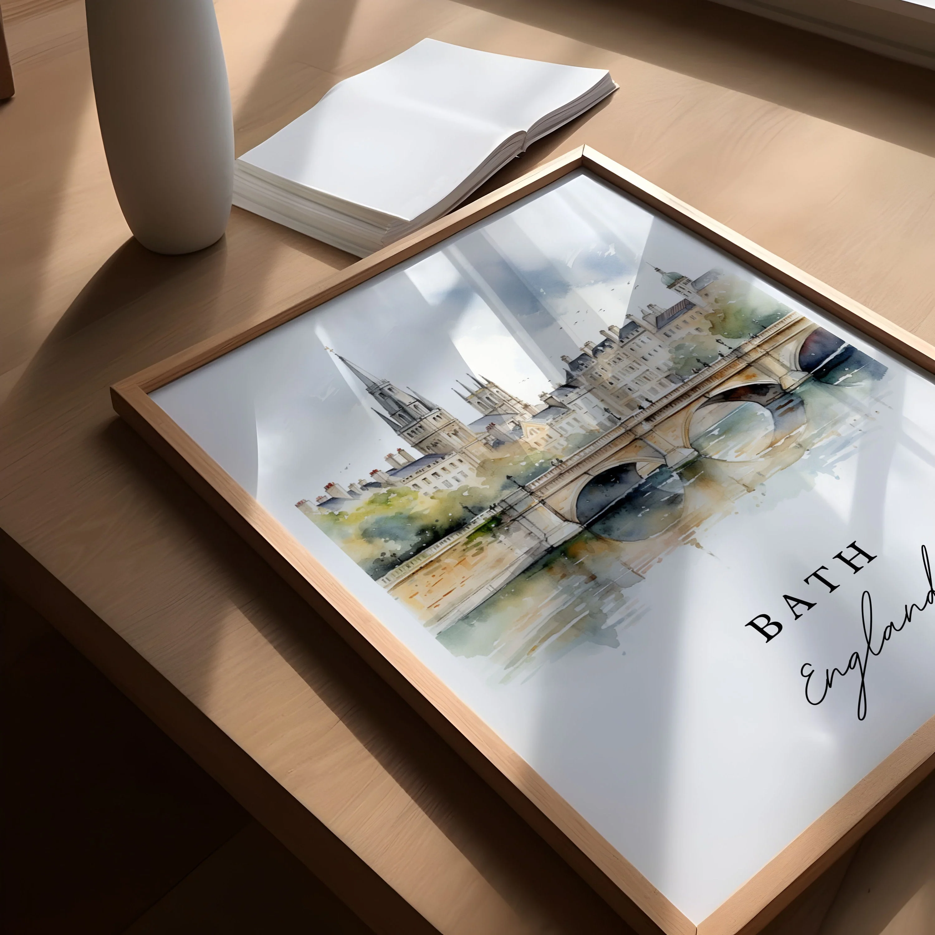 Bath, England – Watercolor Art Print - Image 3
