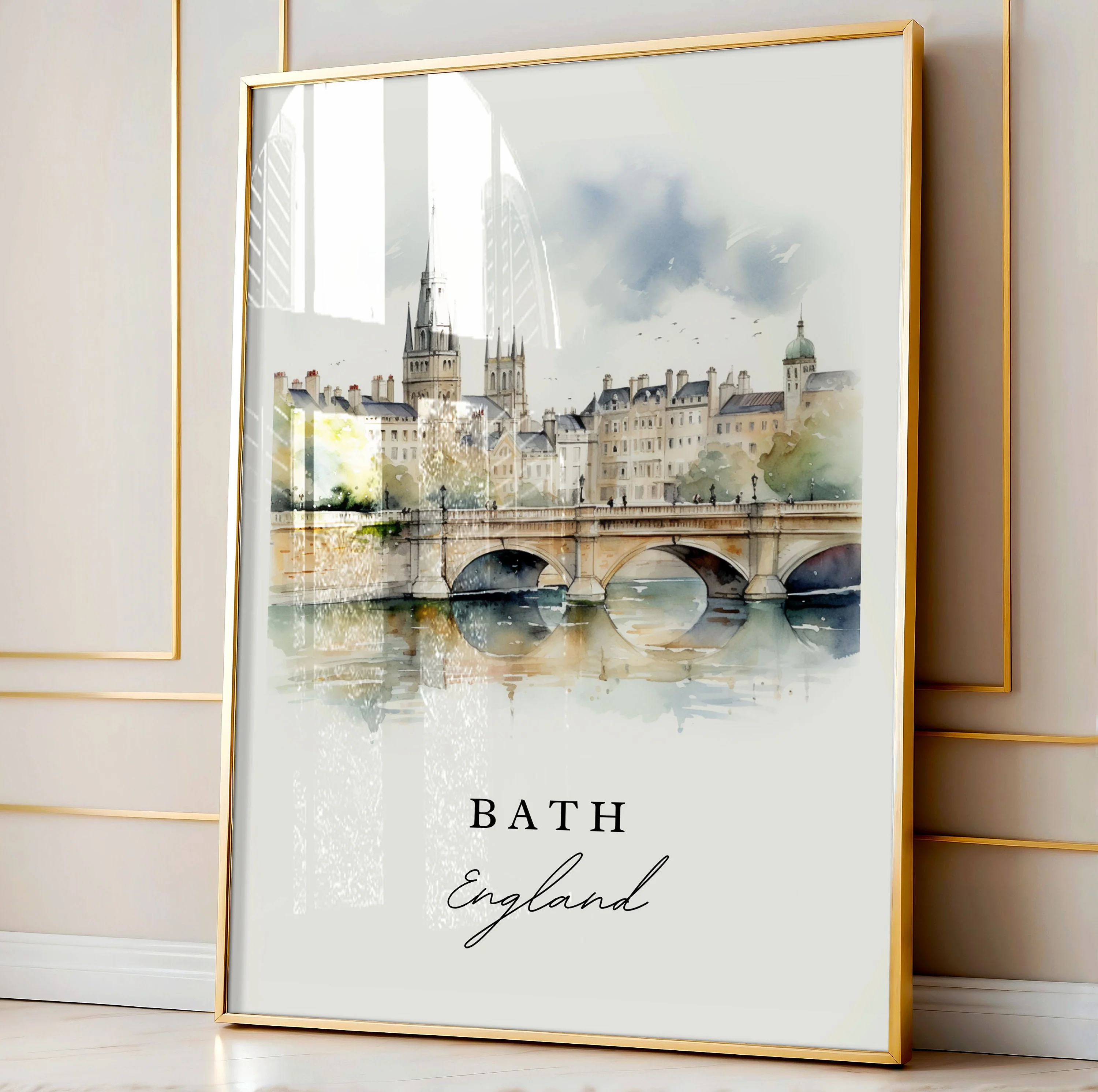 Bath, England – Watercolor Art Print - Image 4
