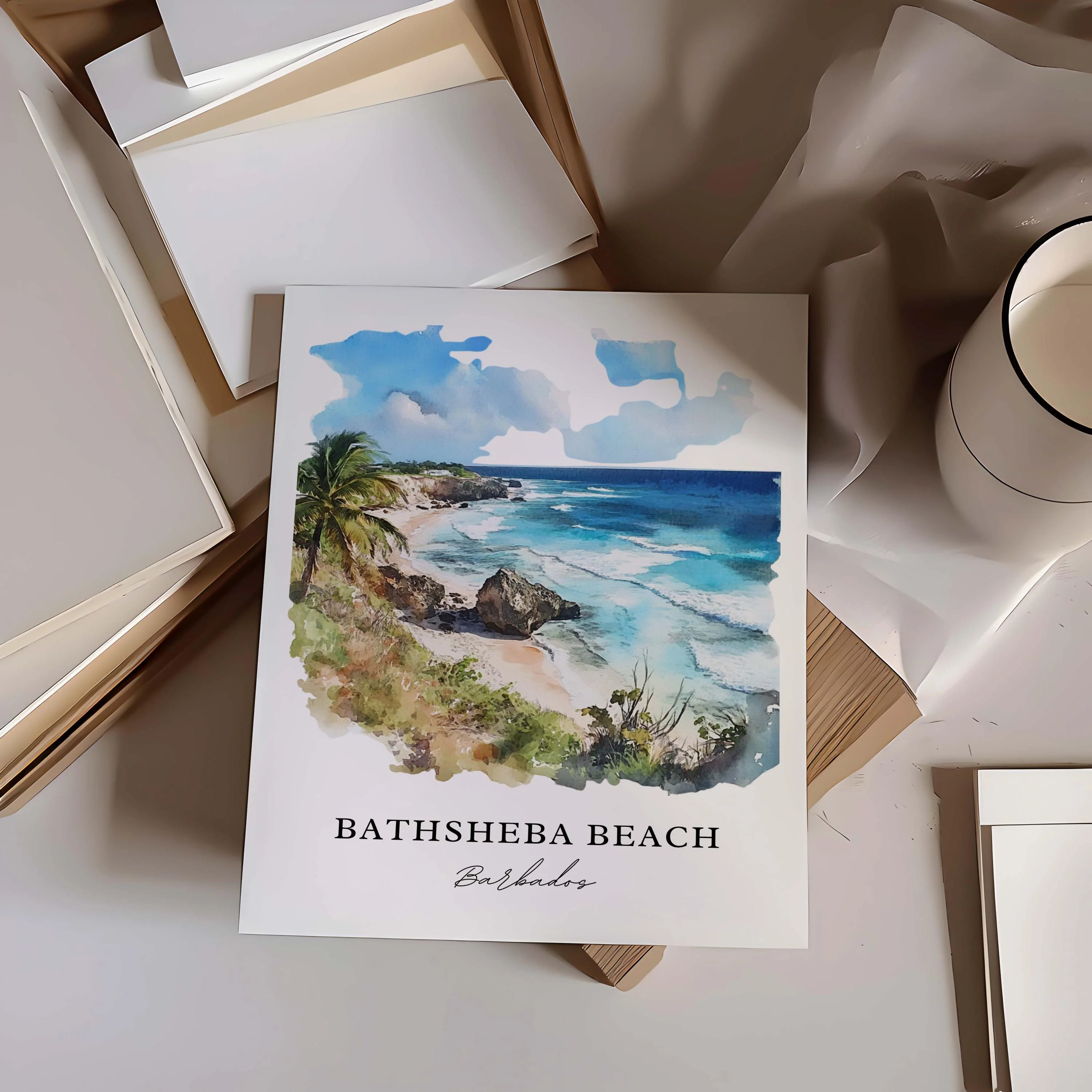 Bathsheba, Aruba – Watercolor Art Print - Image 2