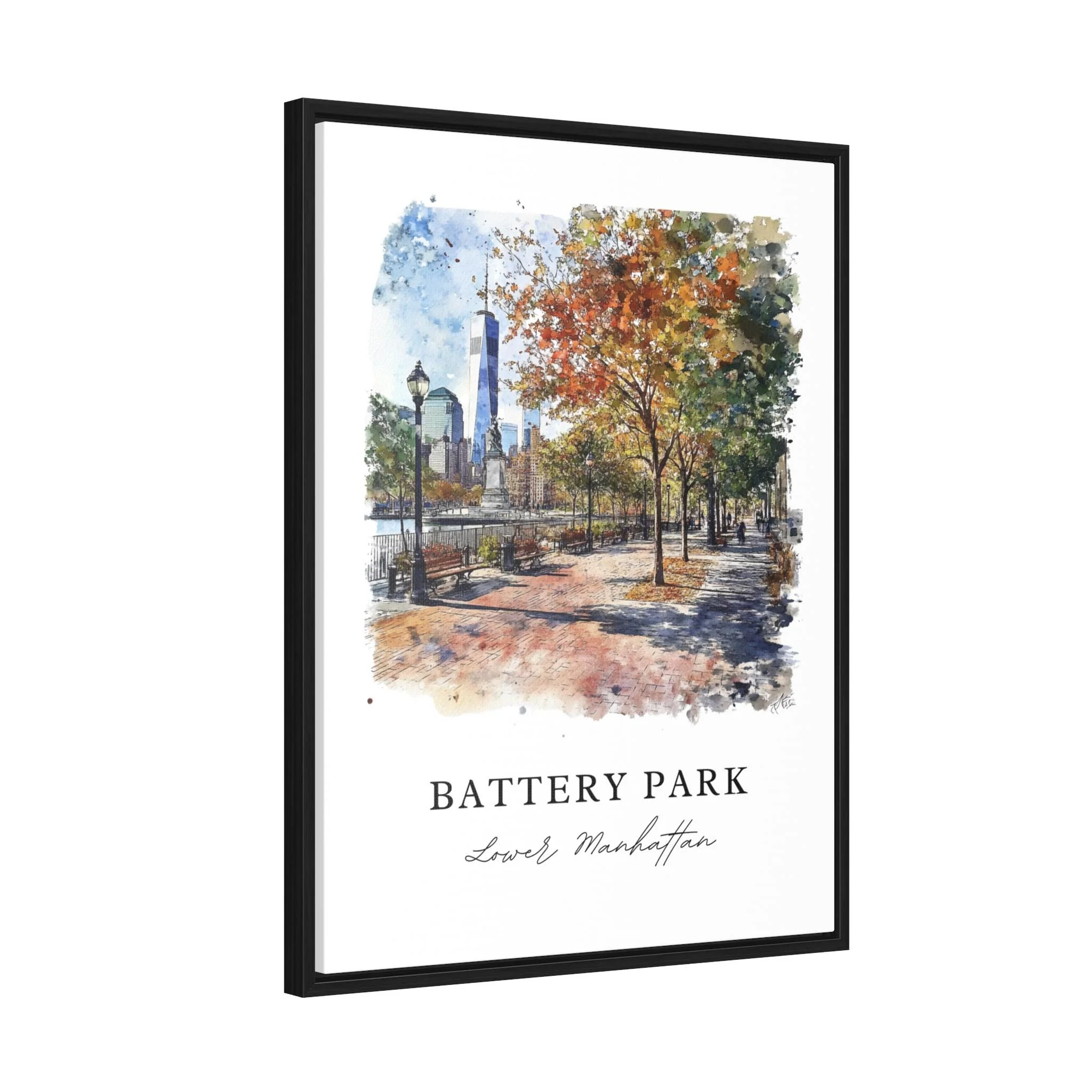 Battery Park, New York – Watercolor Art Print - Image 6