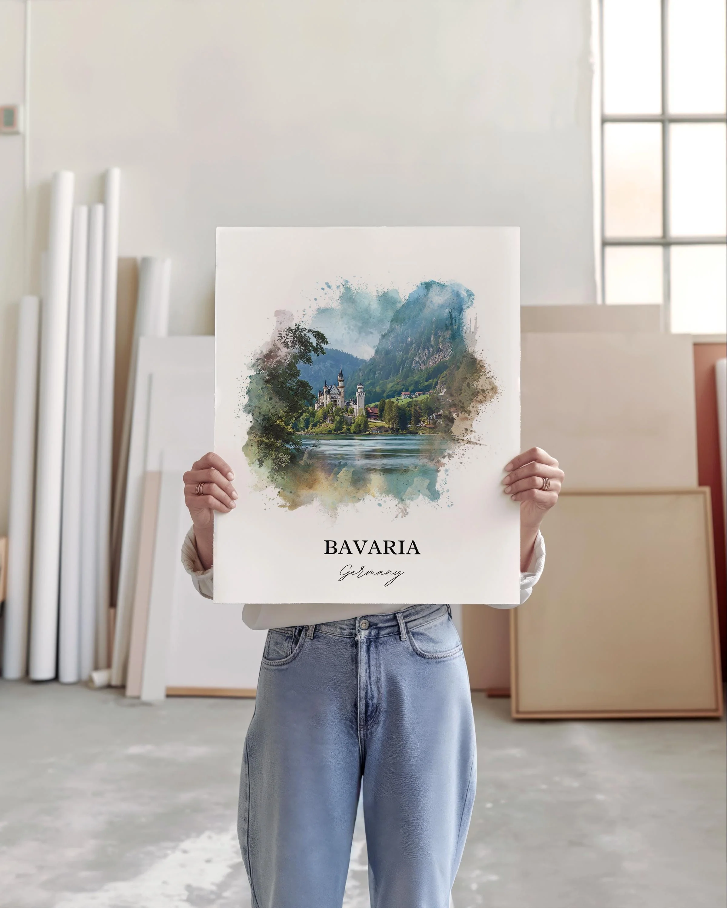 Bavaria, Germany – Watercolor Art Print - Image 3