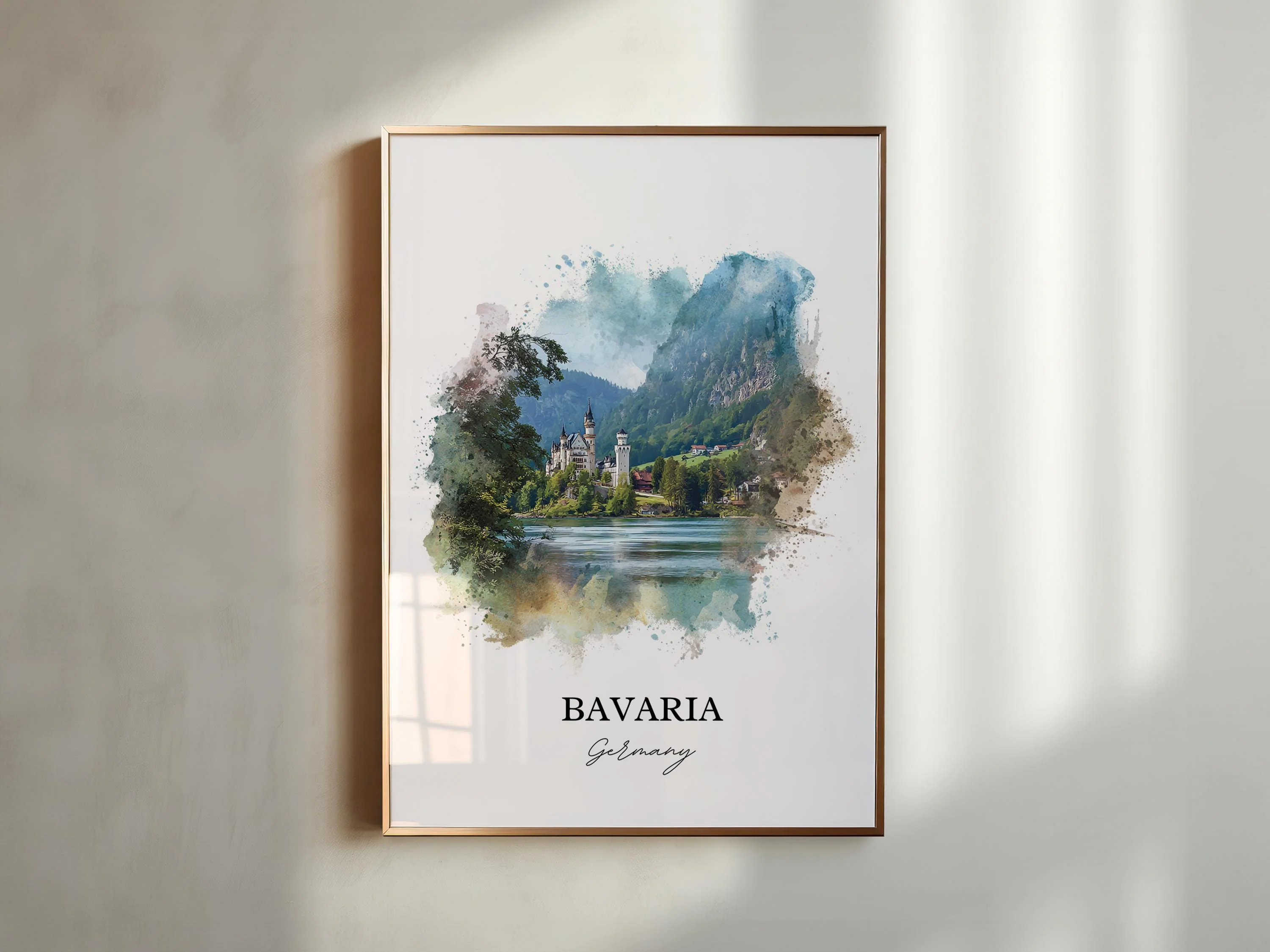 Bavaria, Germany – Watercolor Art Print - Image 5