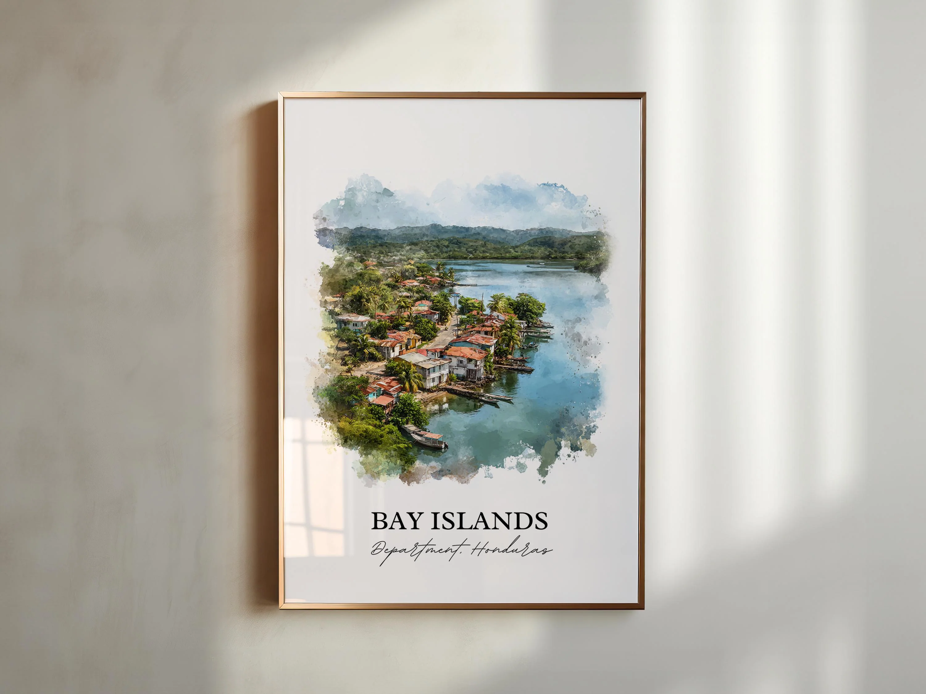 Bay Islands, Honduras – Watercolor Art Print - Image 3