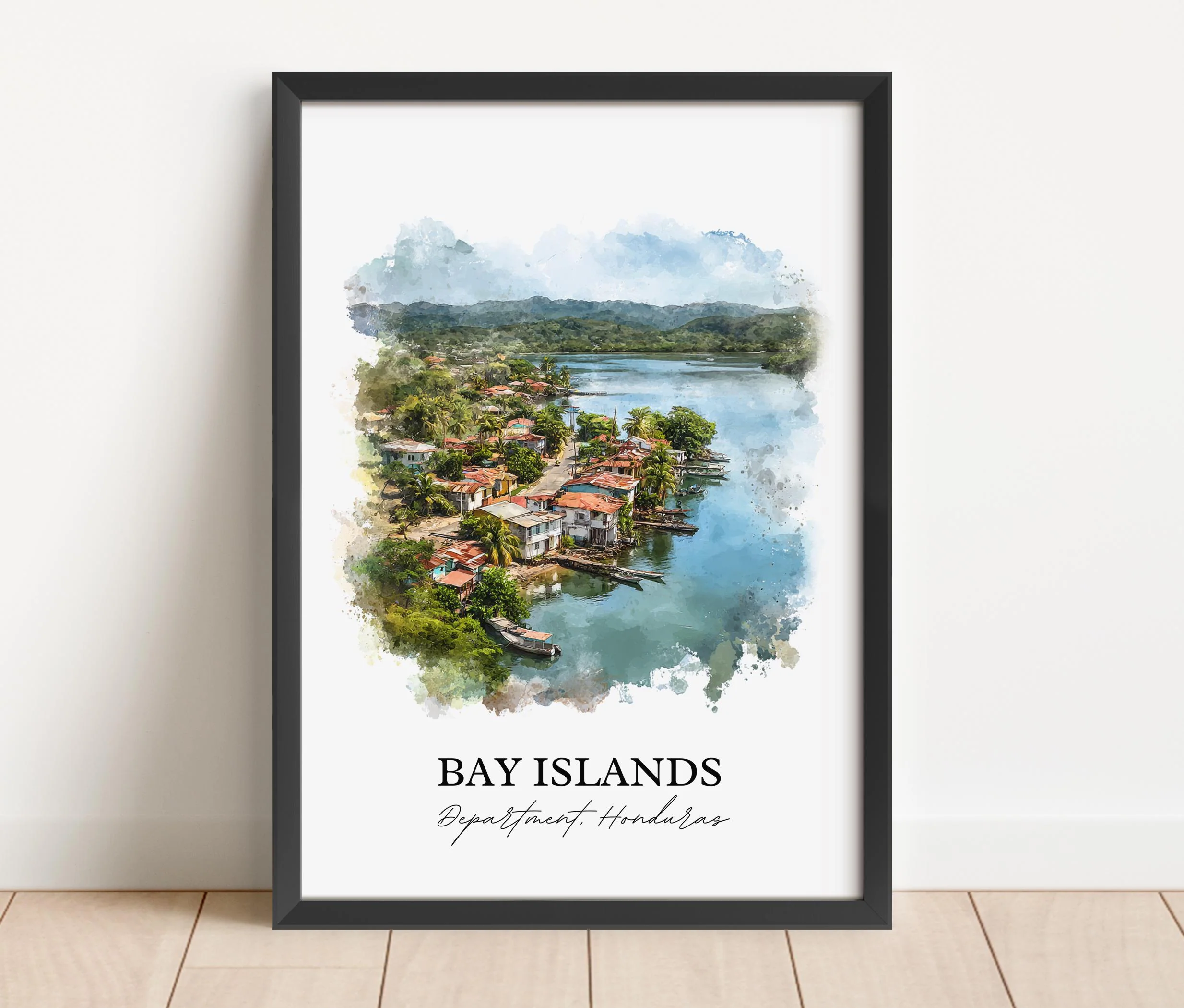 Bay Islands, Honduras – Watercolor Art Print - Image 4