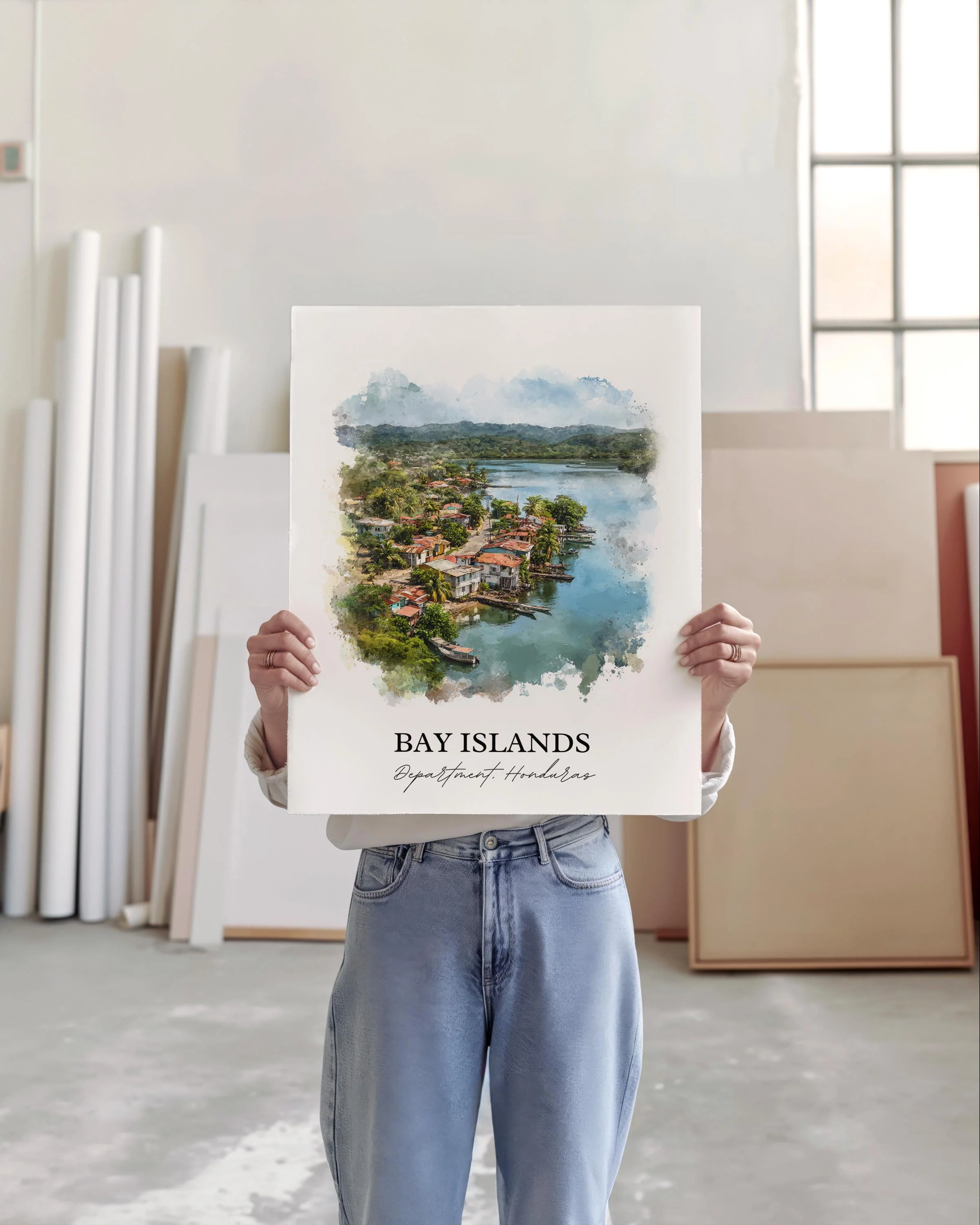 Bay Islands, Honduras – Watercolor Art Print - Image 5