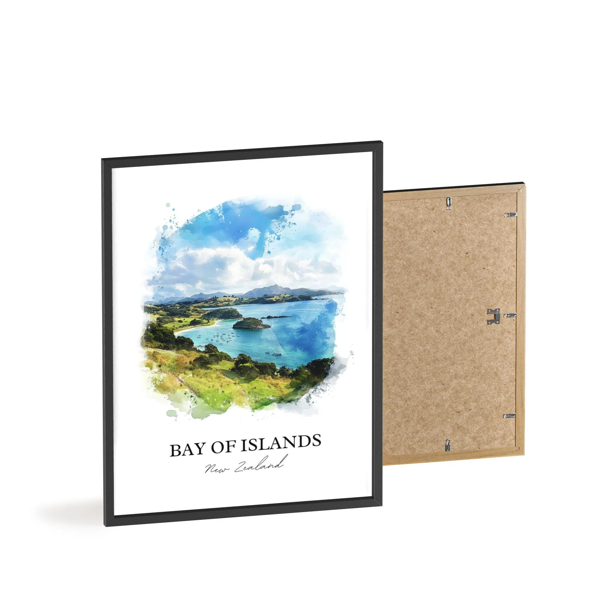 Bay of Islands, New Zealand – Watercolor Art Print - Image 8