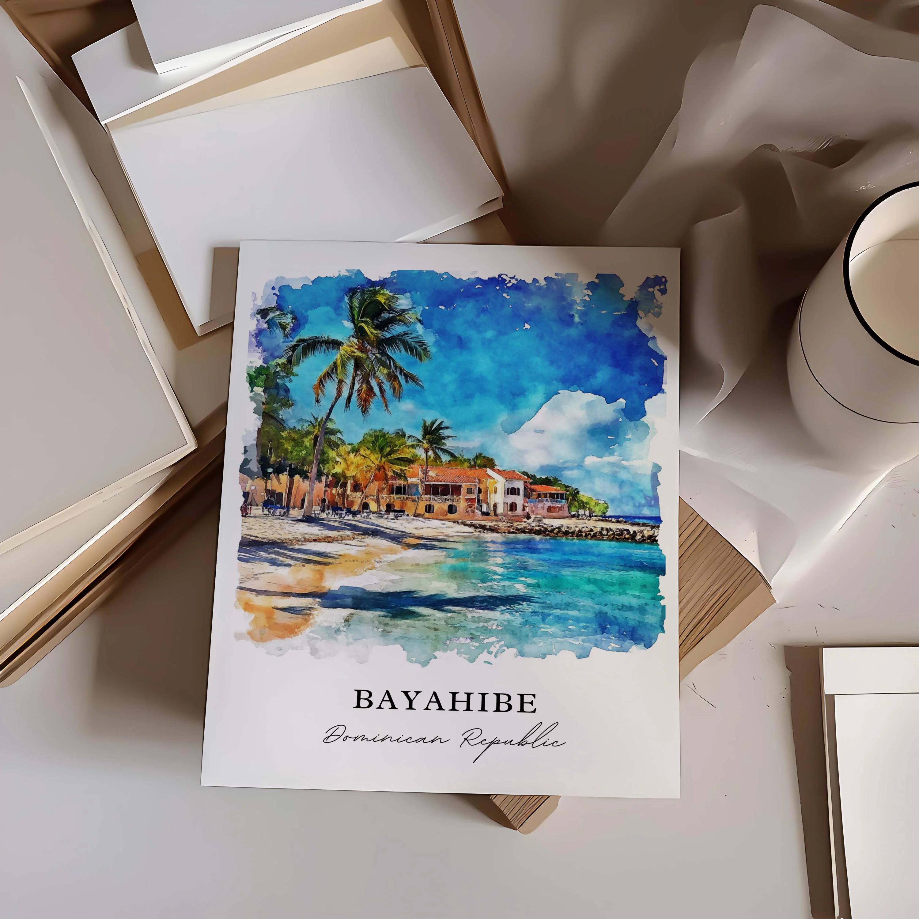 Bayahibe, Dominican Republic – Watercolor Art Print - Image 2
