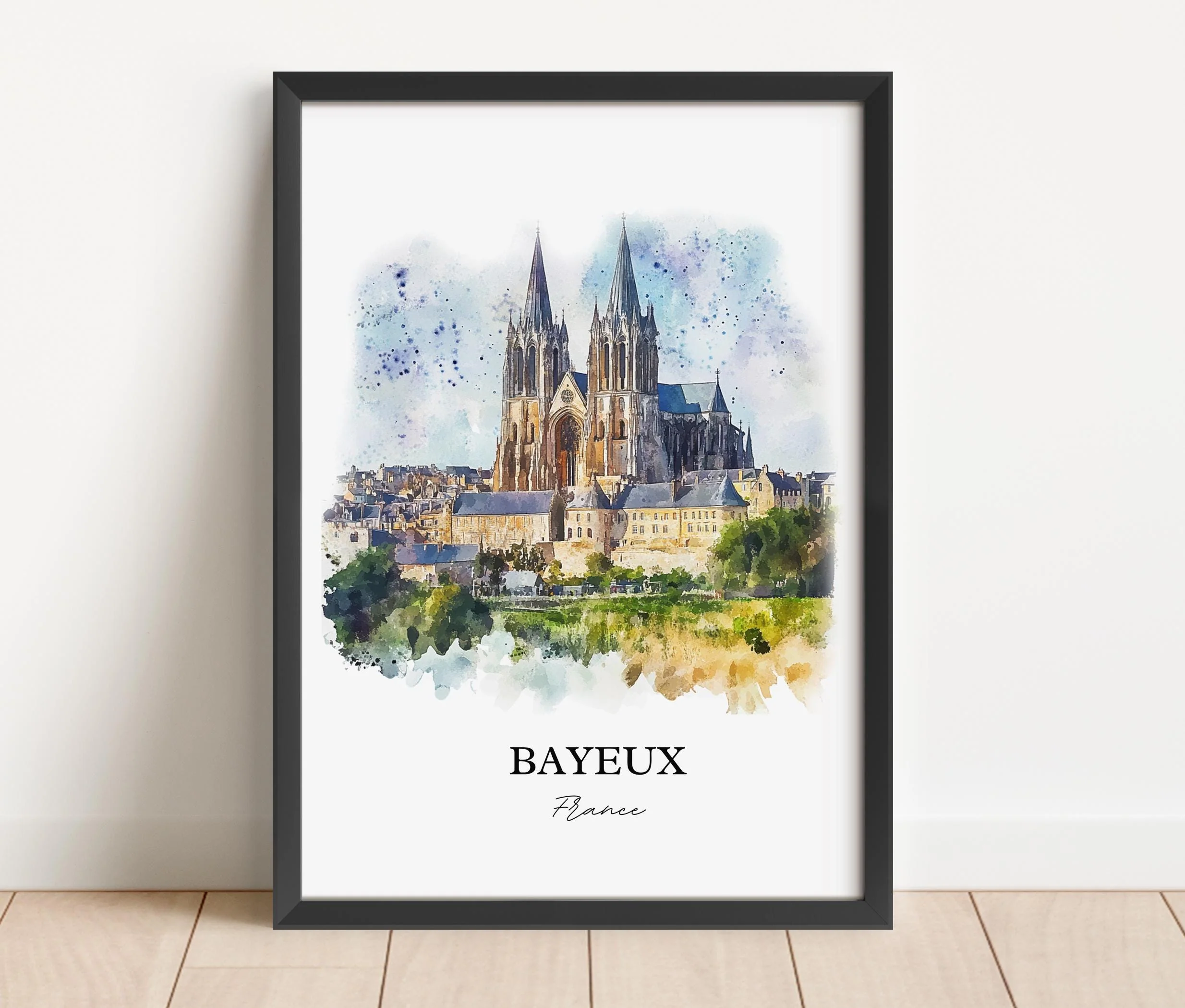 Bayeux, France – Watercolor Art Print of Normandy Region - Image 6