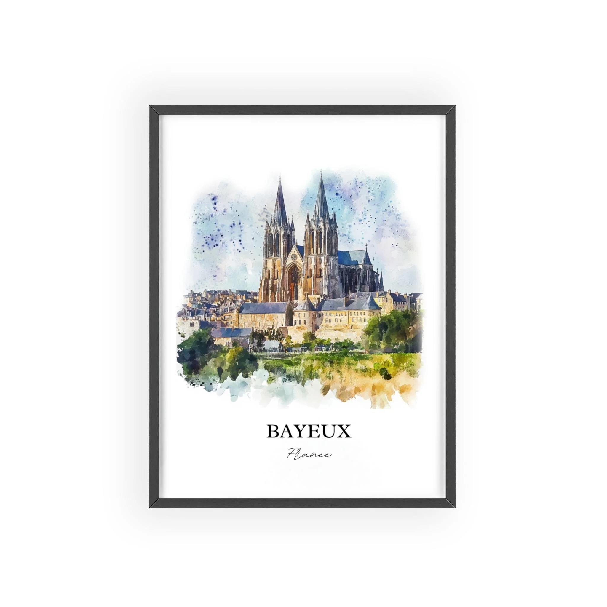 Bayeux, France – Watercolor Art Print of Normandy Region - Image 7
