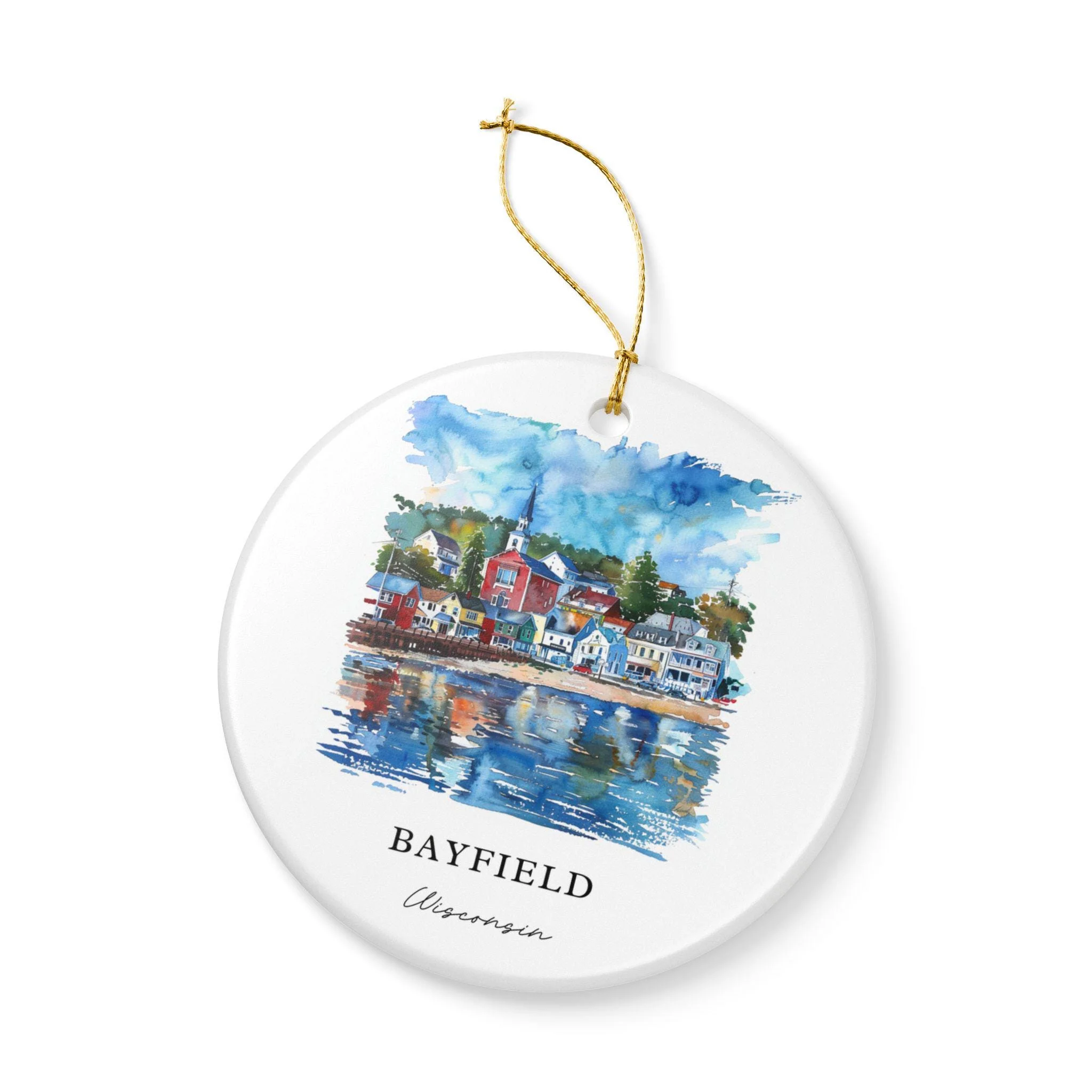 Bayfield WI Ornament: Unique Bayfield Wisconsin Souvenir, Wisconsin Xmas Decor, and Authentic Bayfield WI Gift - Image 3