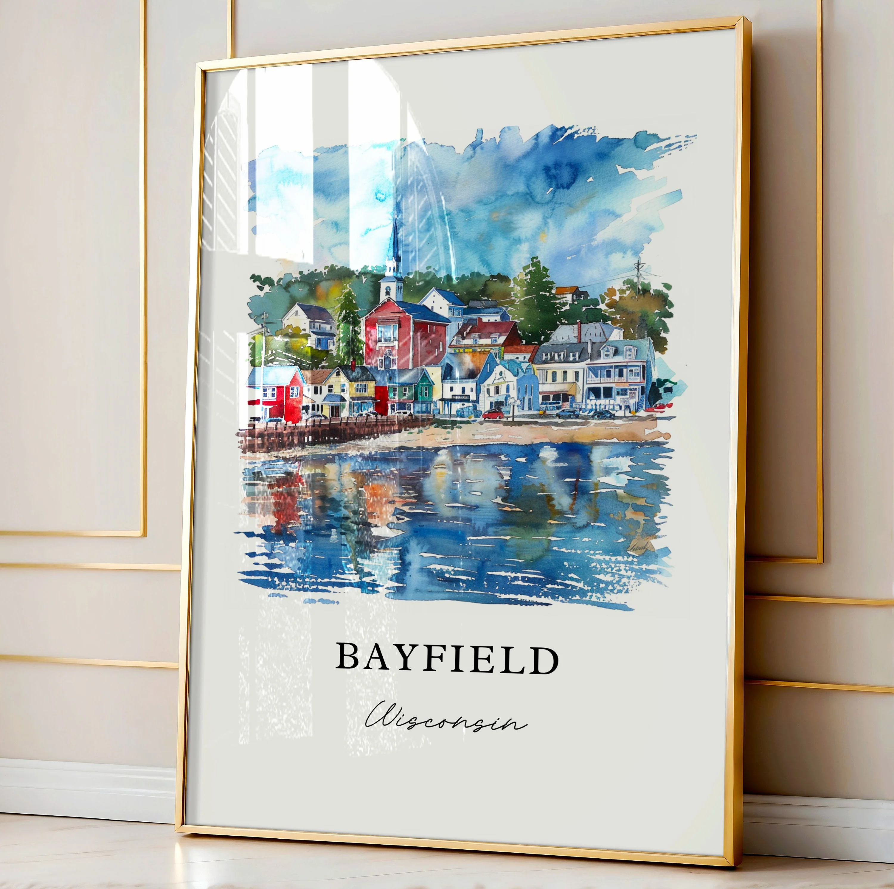 Bayfield, Wisconsin, Wisconsin – Watercolor Art Print - Image 4