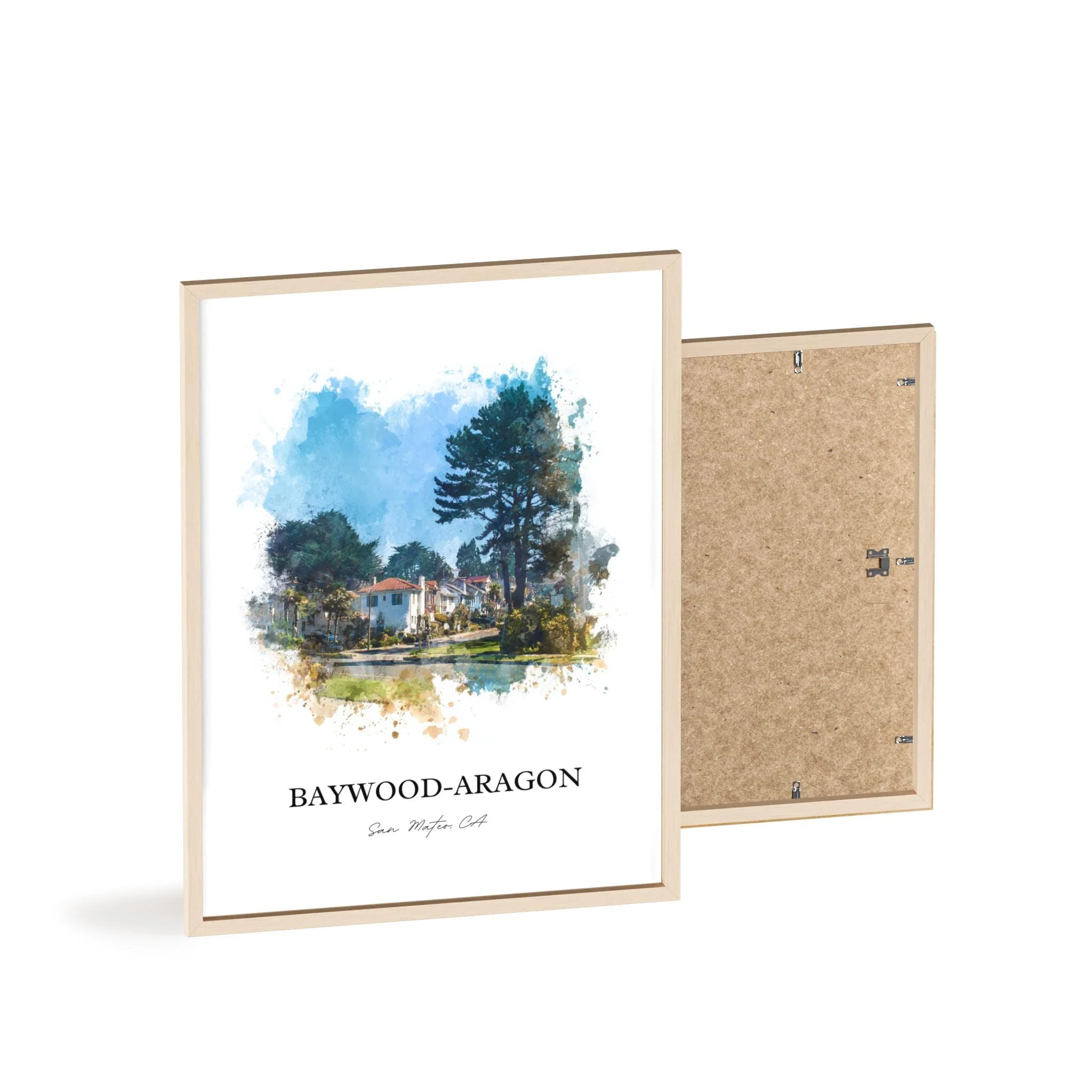 San Mateo, California – Watercolor Art Print - Image 13