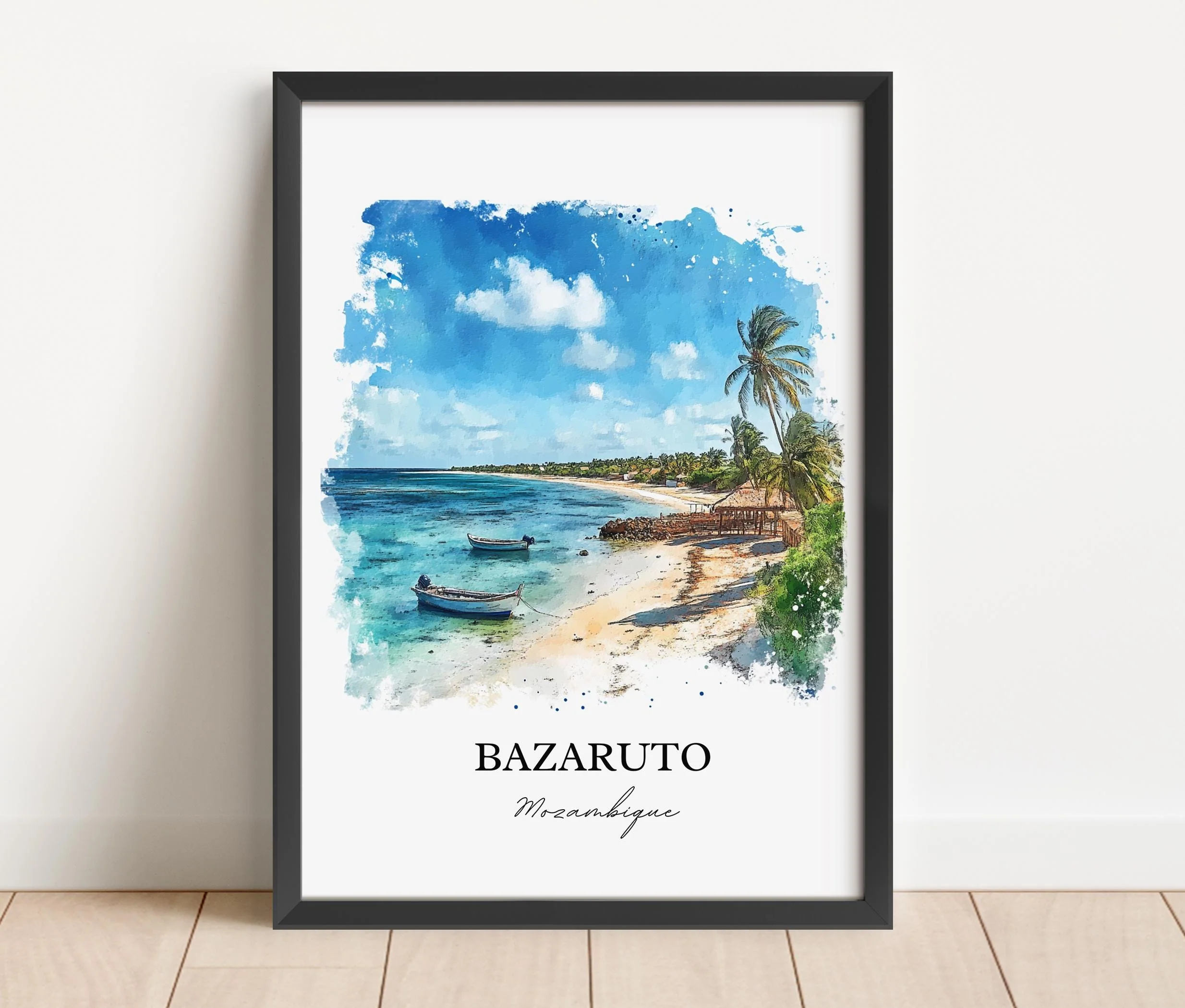 Bazaruto Island, Mozambique – Watercolor Art Print - Image 5
