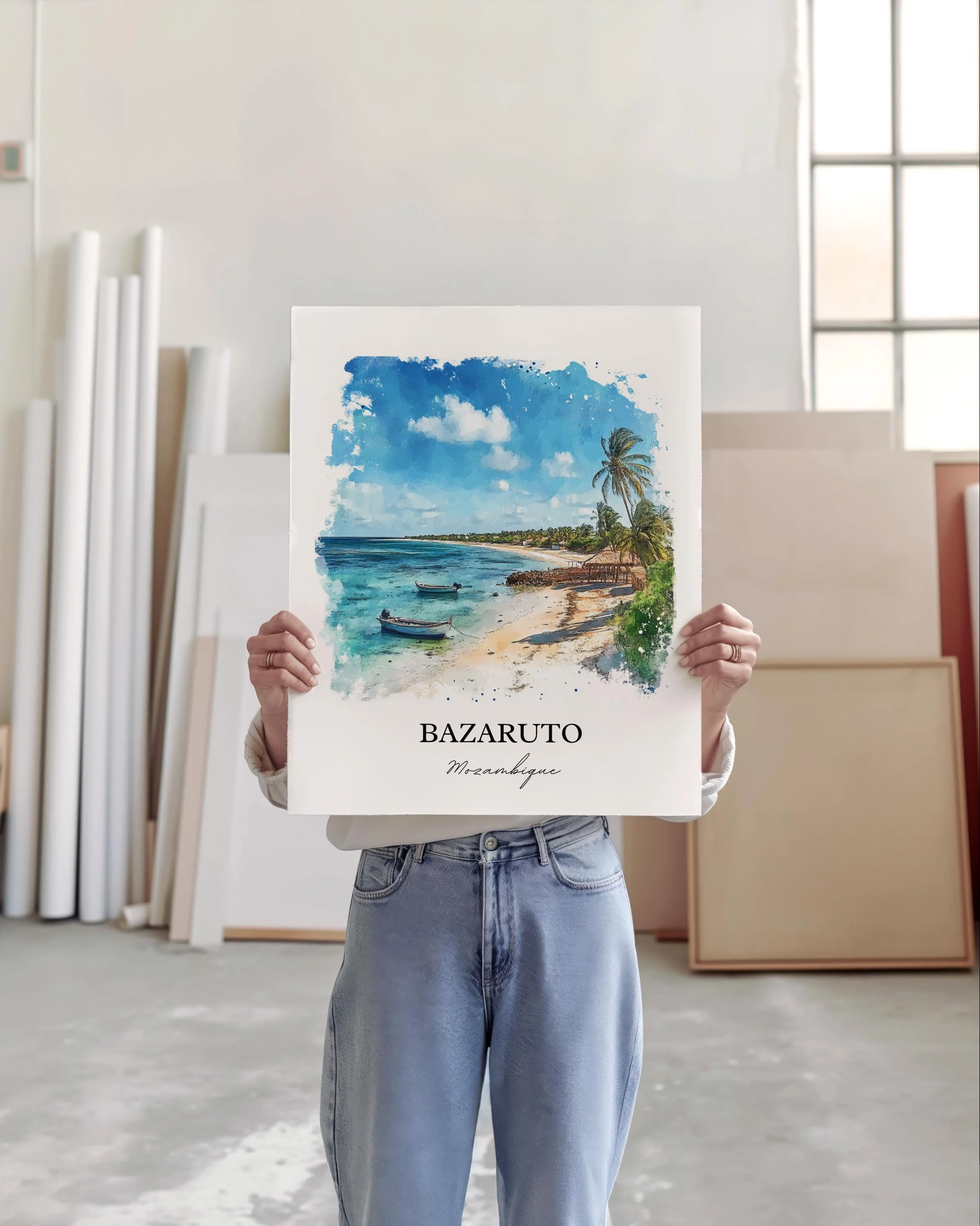 Bazaruto Island, Mozambique – Watercolor Art Print - Image 6