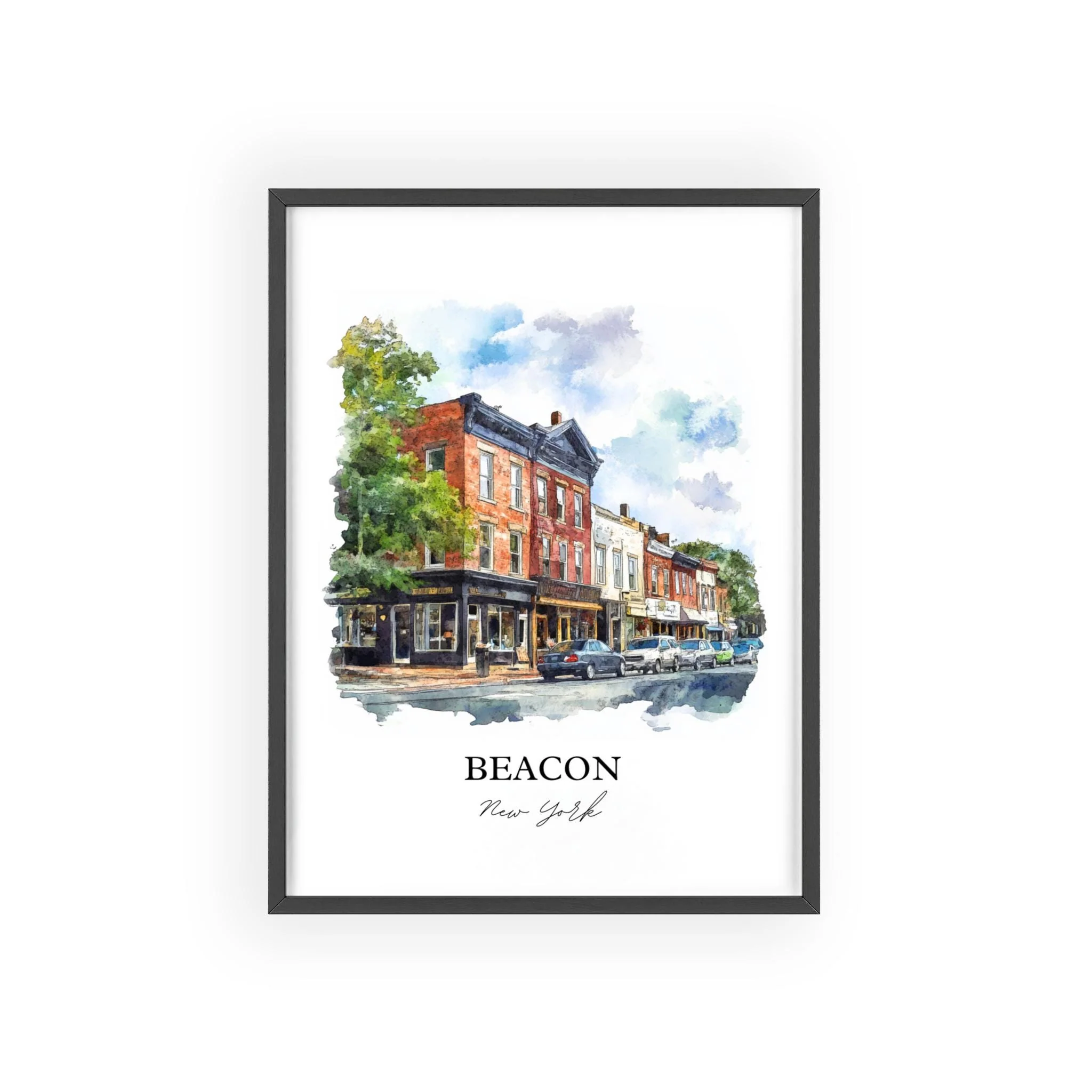 Beacon, New York, USA – Watercolor Art Print - Image 7