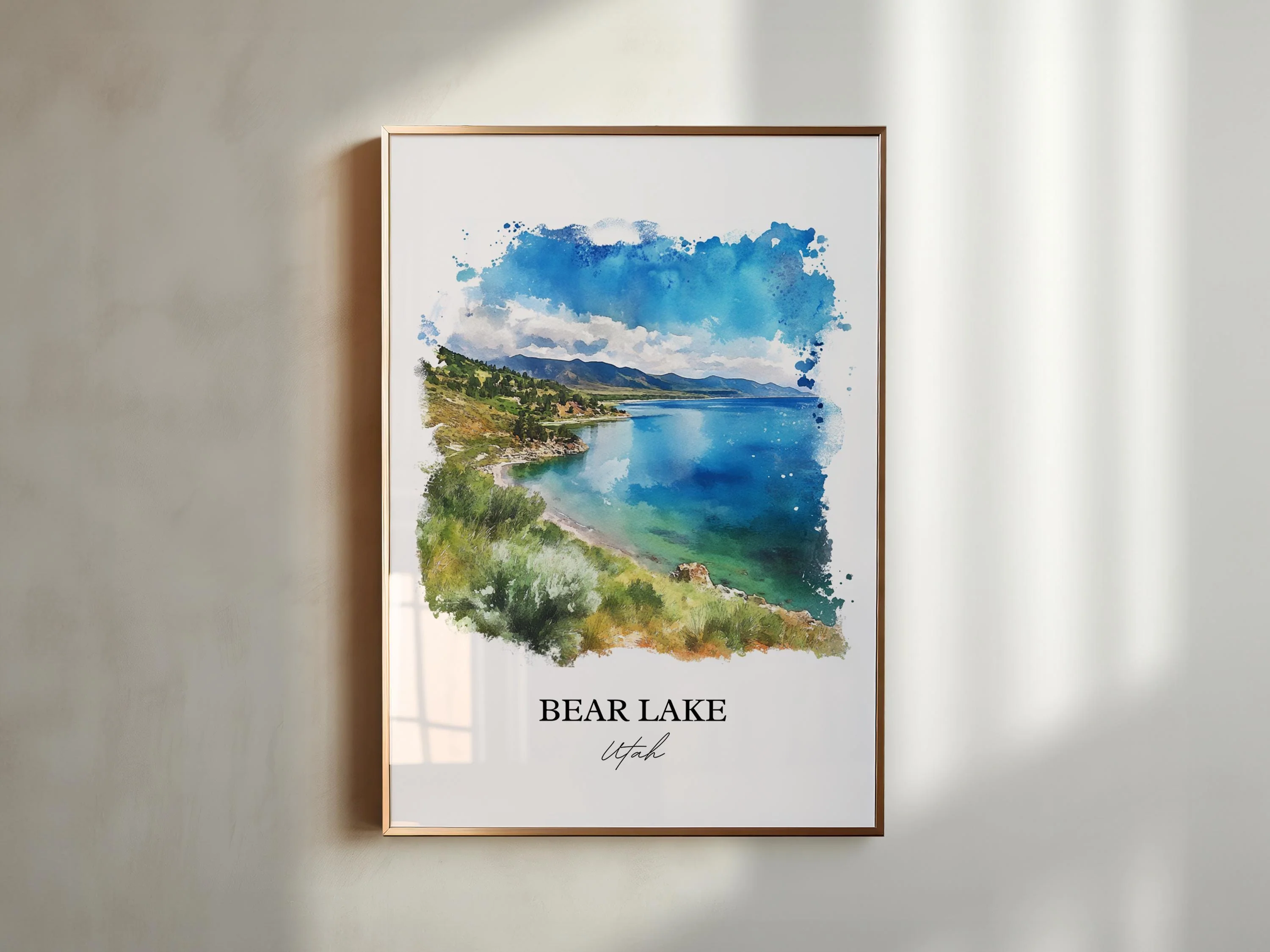 Bear Lake, UT, USA – Watercolor Art Print - Image 4