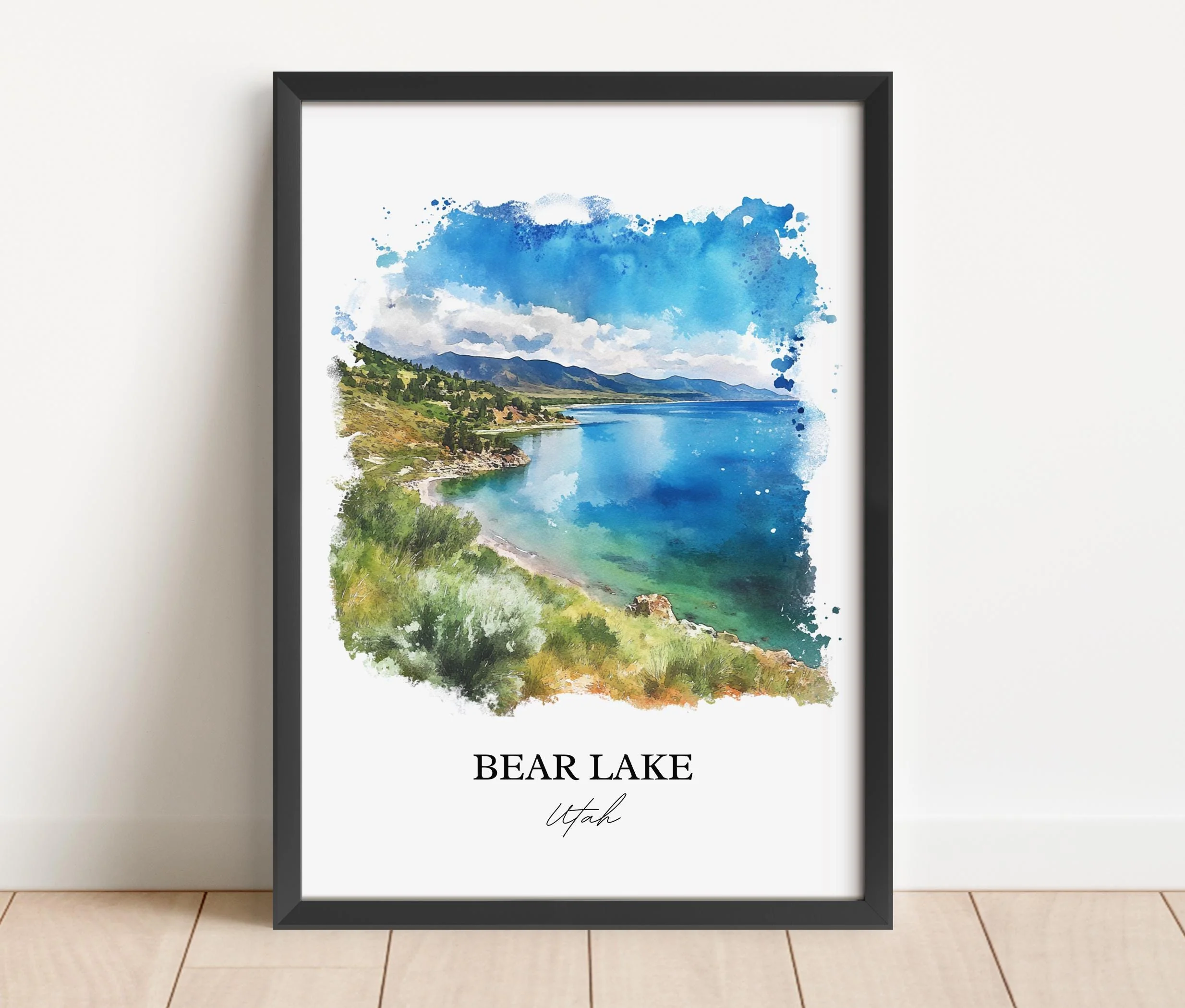 Bear Lake, UT, USA – Watercolor Art Print - Image 5