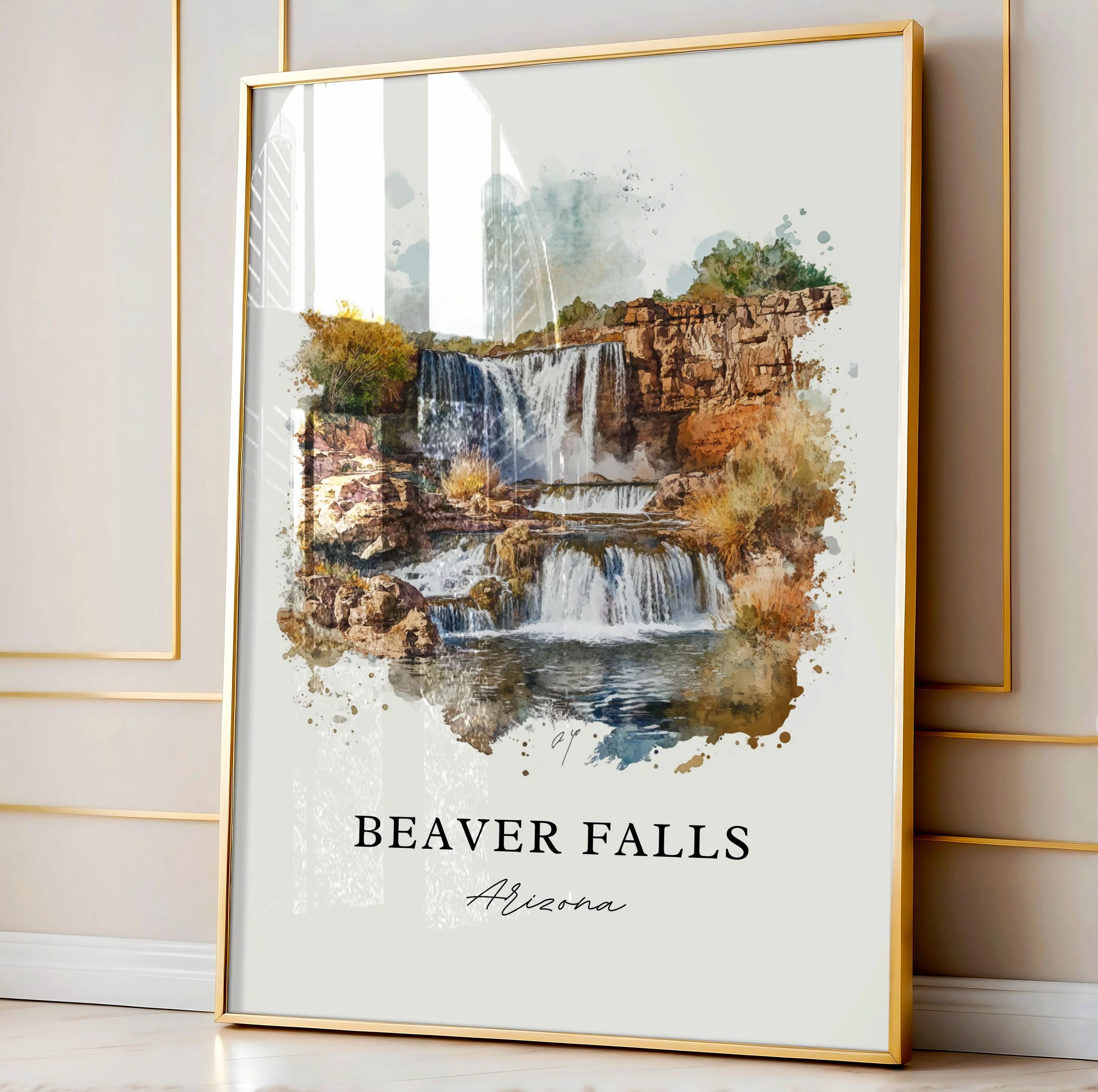 Beaver Falls, Pennsylvania – Watercolor Art Print - Image 4