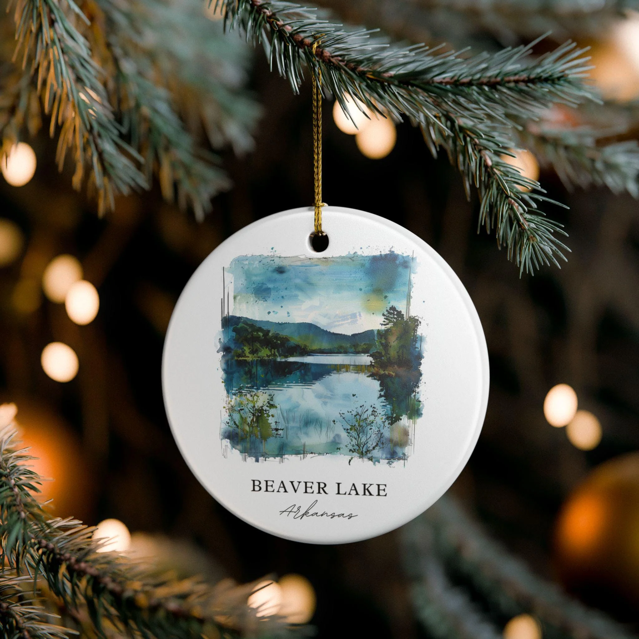 Beaver Lake AR Ornament: Unique Beaver Lake Souvenir, Arkansas Xmas Decor, and Authentic Beaver Lake Arkansas Gift - Image 4