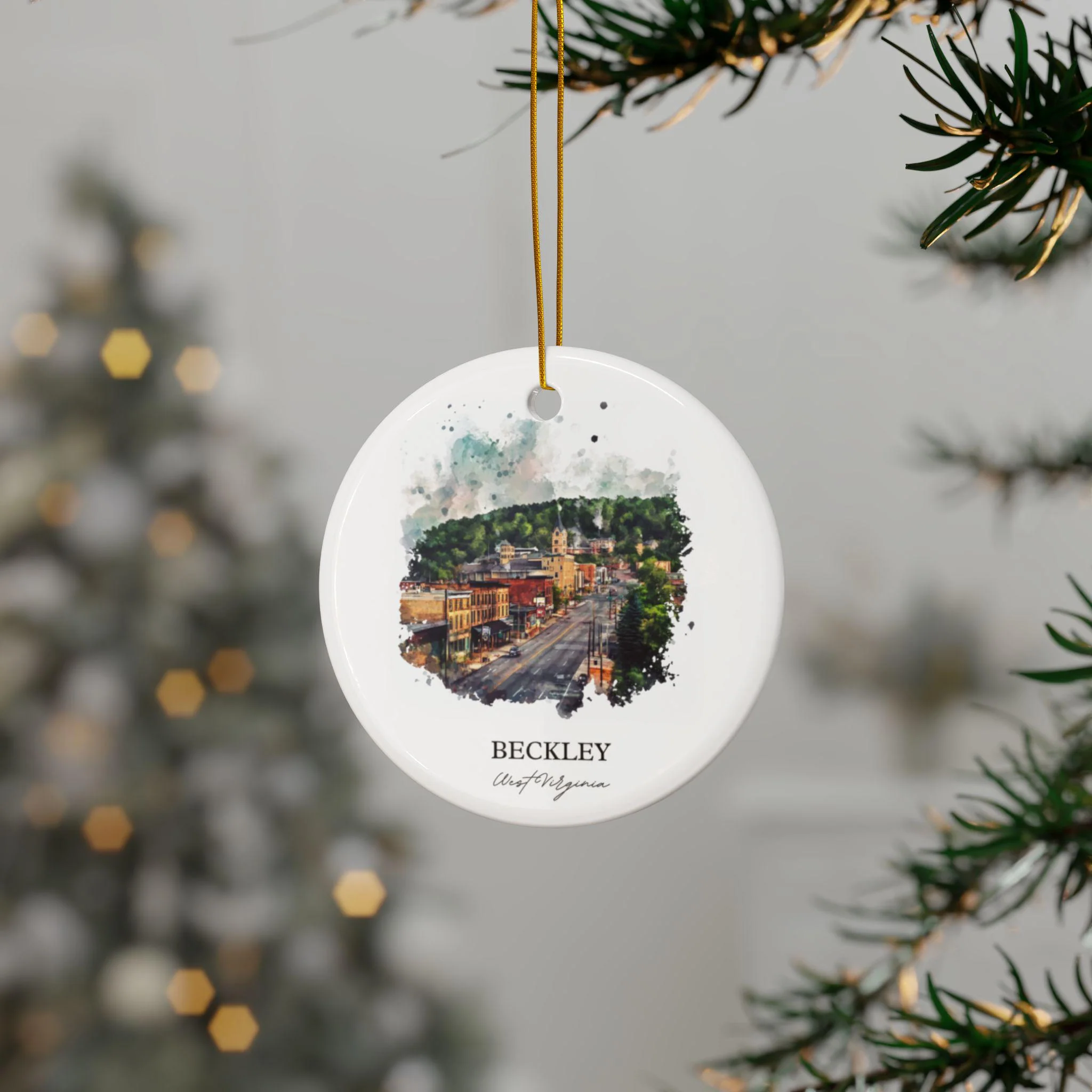 Beckley WV Ornament: Unique Beckley Souvenir, Beckley Xmas Decor, and Authentic West Virginia Gift - Image 3