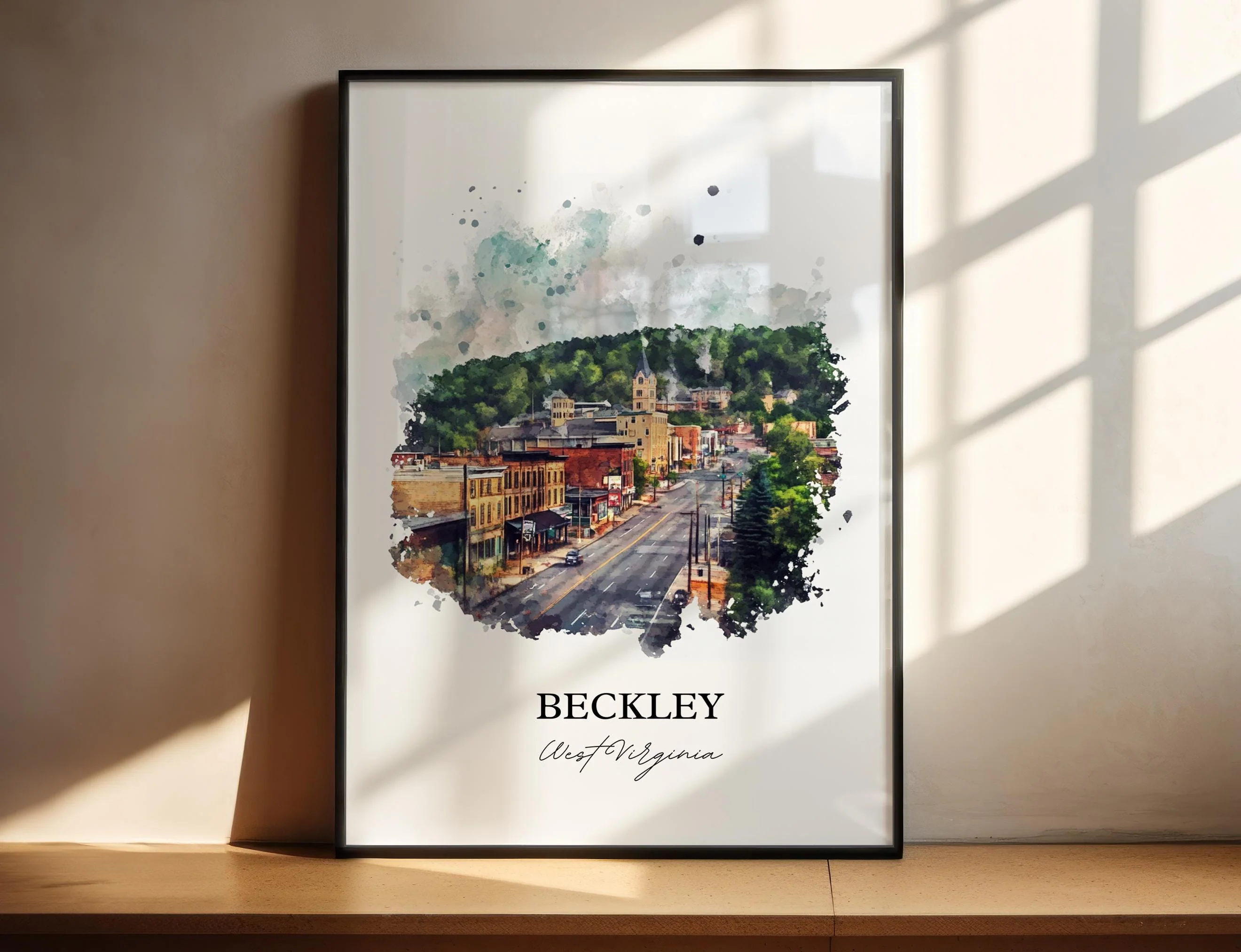 Beckley, West Virginia – Watercolor Art Print