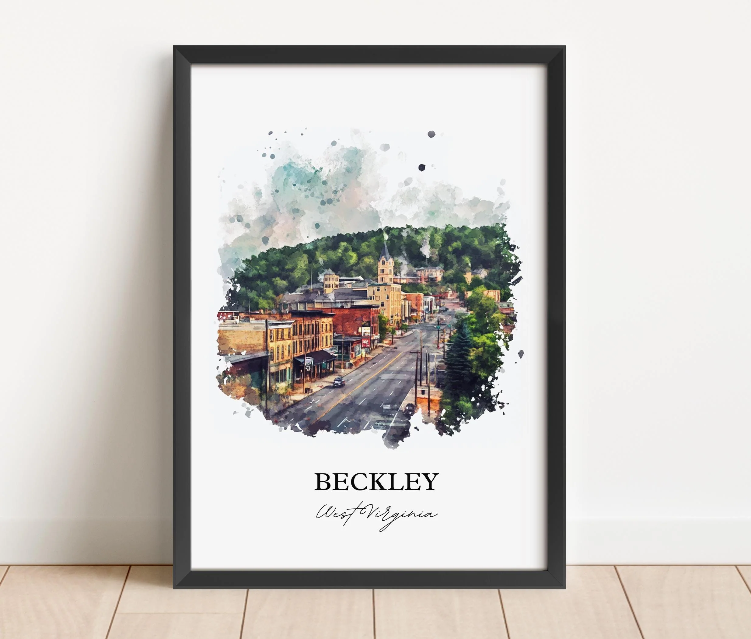 Beckley, West Virginia – Watercolor Art Print - Image 3