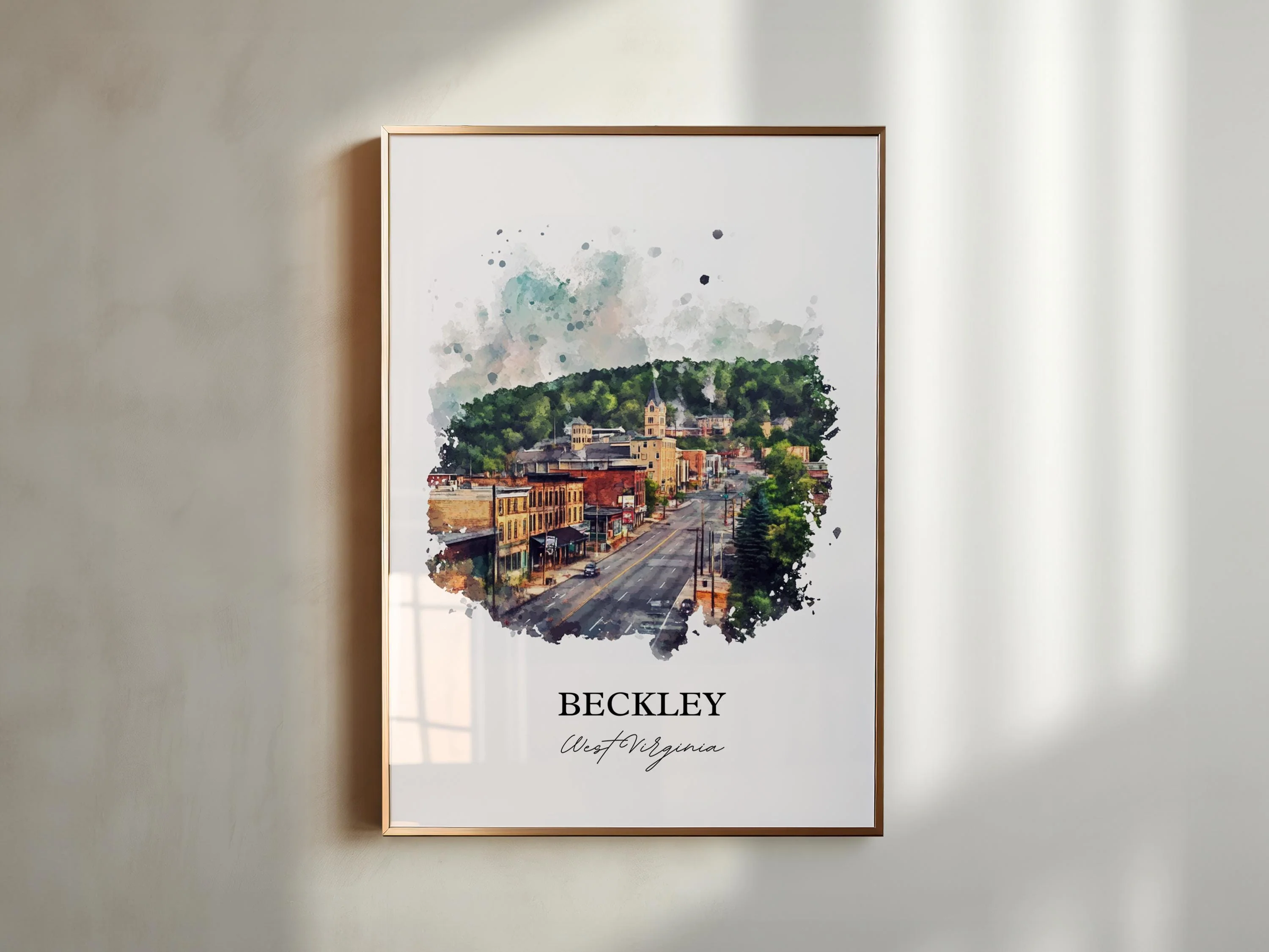 Beckley, West Virginia – Watercolor Art Print - Image 4