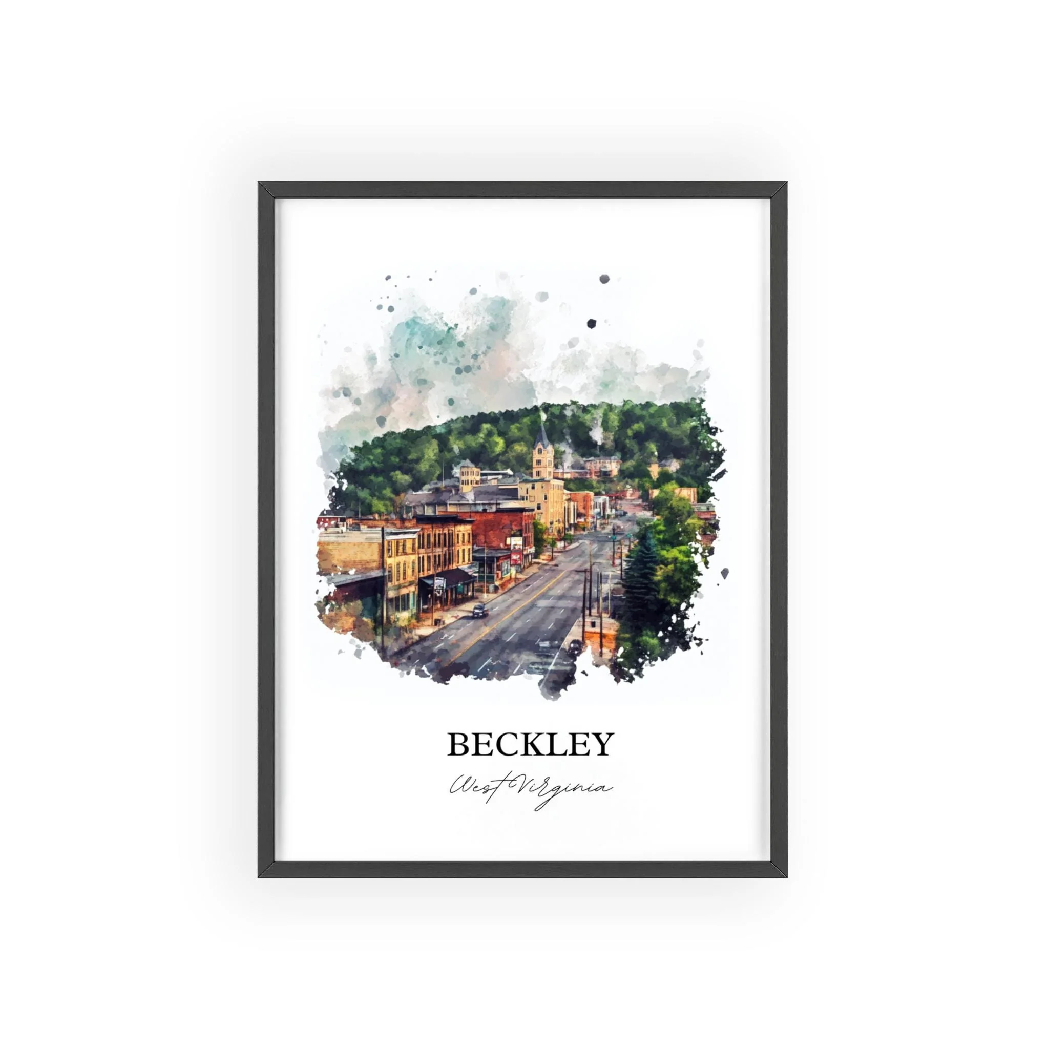 Beckley, West Virginia – Watercolor Art Print - Image 7