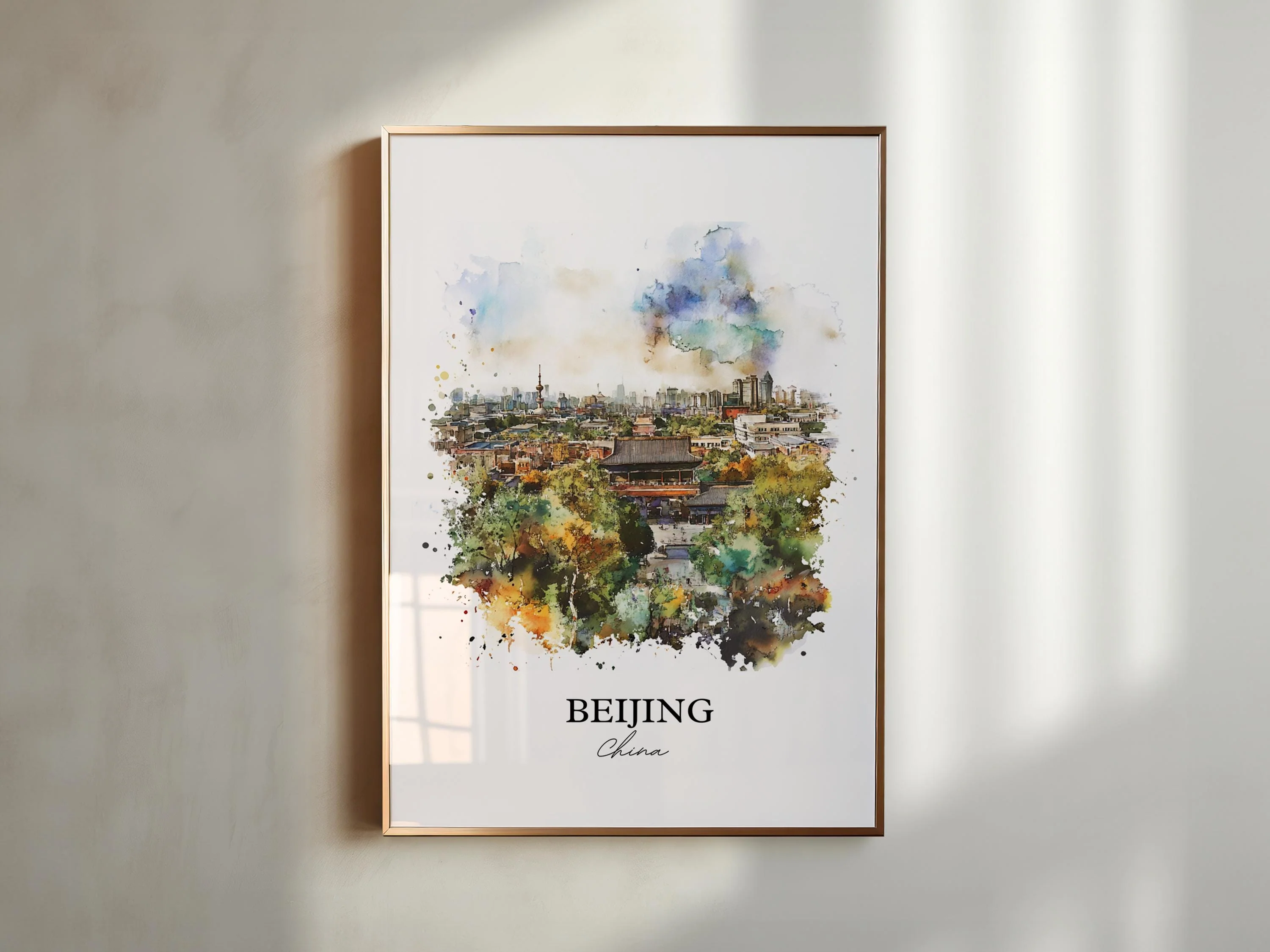 Beijing, China – Watercolor Art Print - Image 3